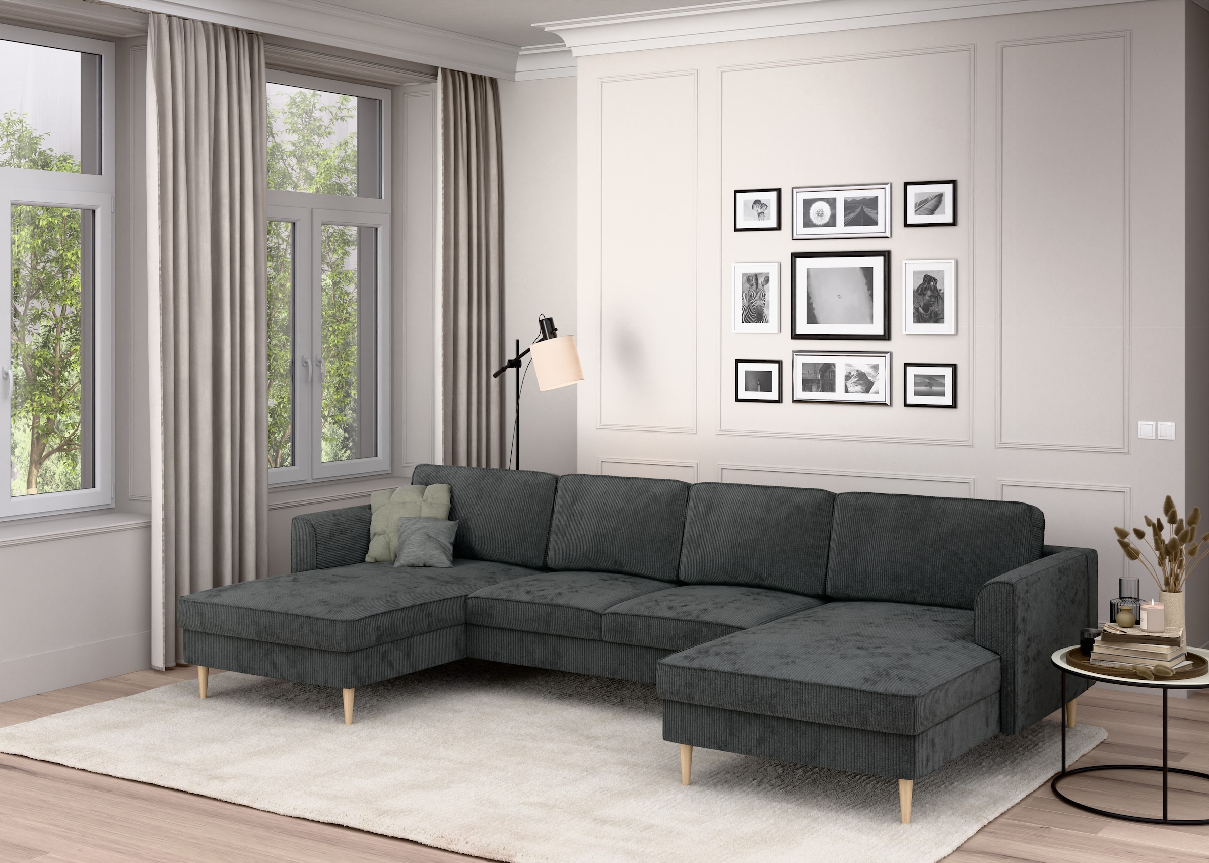 Home affaire Wohnlandschaft "Booster Couch wahlweise mit Schlaffunktion und günstig online kaufen