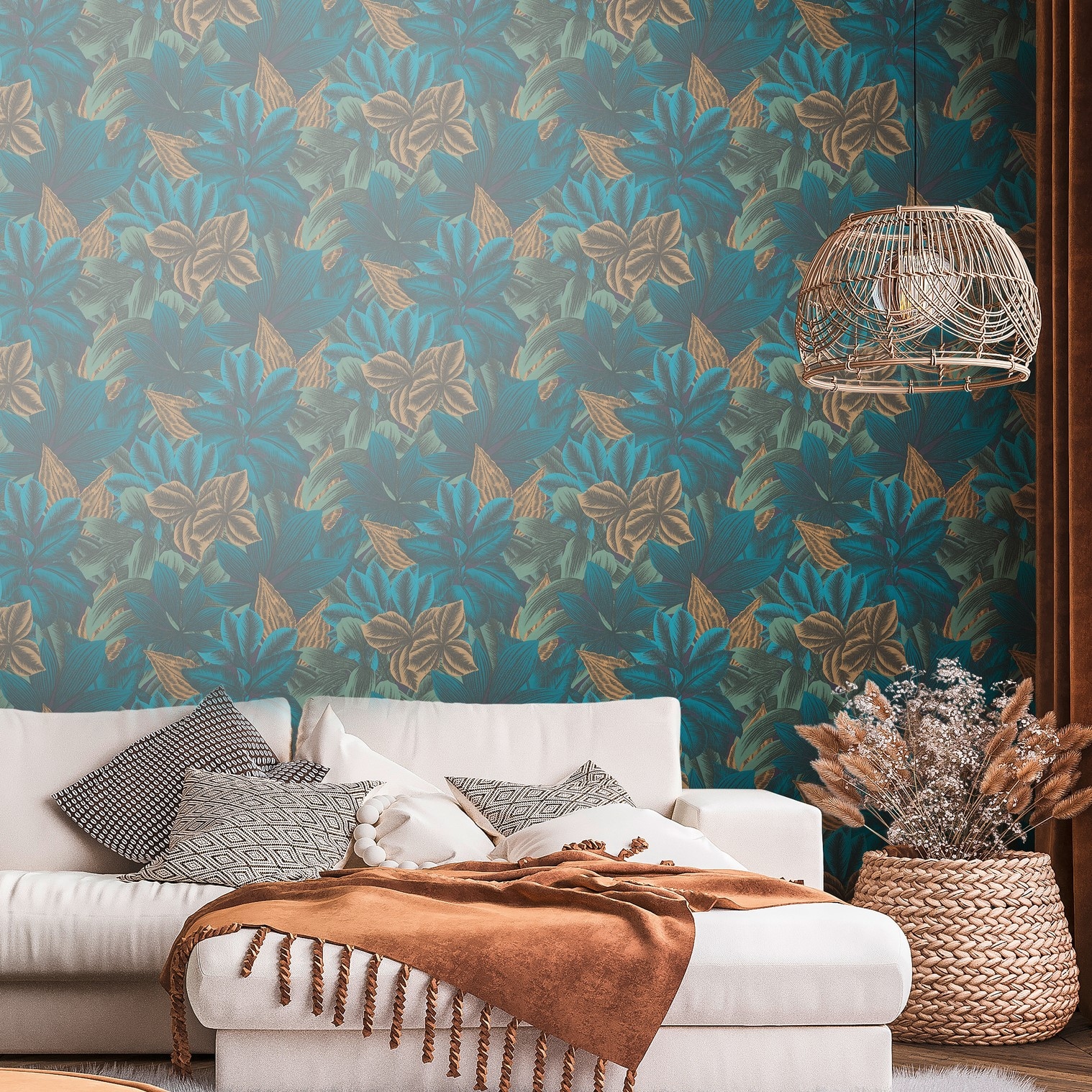 living walls Vliestapete »Metropolitan Stories. Travel Styles. Tapete Dschungel«, matt-gemustert-neutral, Dschungel-Fapete Floral Tapeten Wohnzimmer Schlafzimmer Küche Design