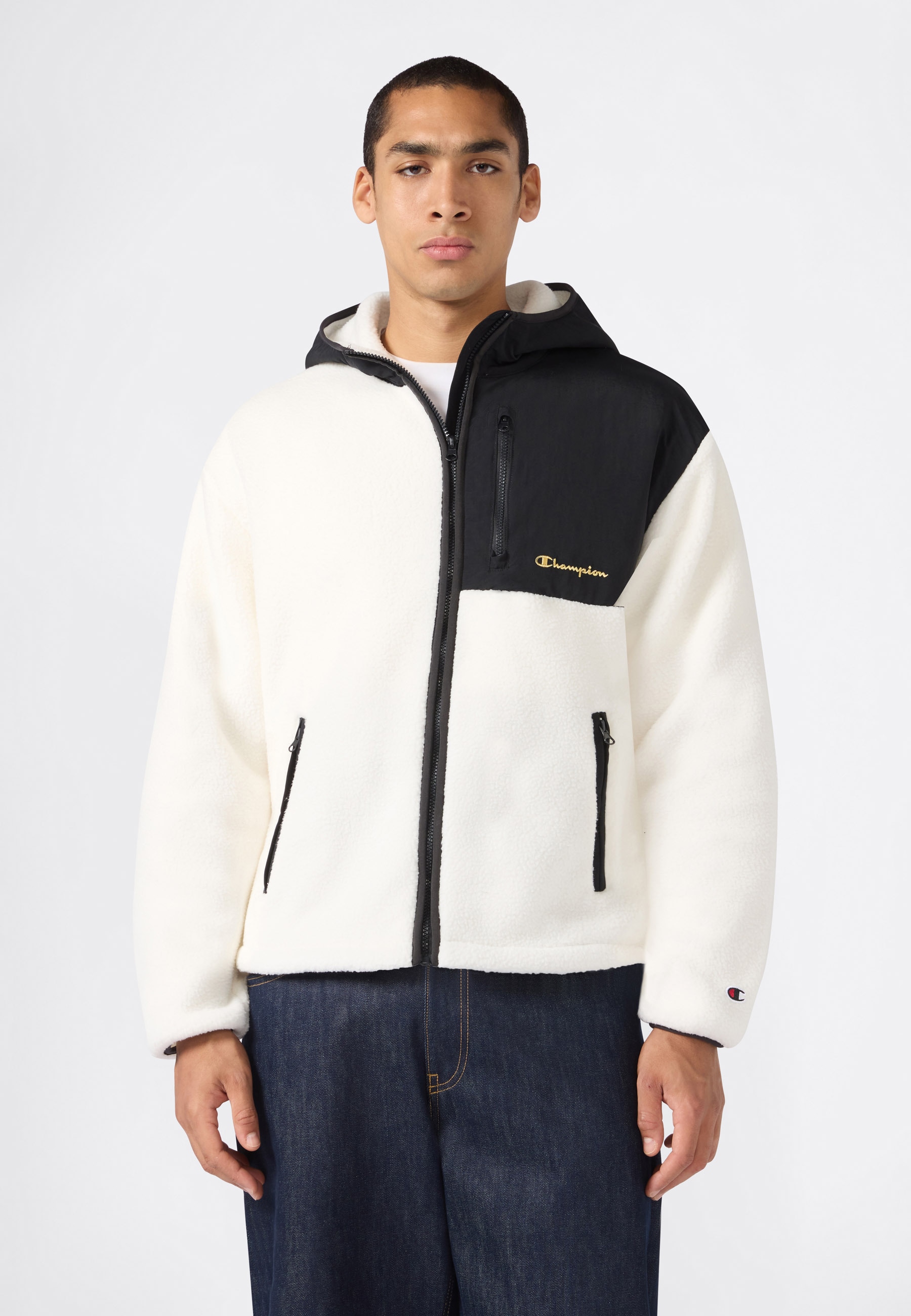Champion Kapuzensweatjacke "SPORTWEAR ZIP-UP HOODIE Relax Fit Polar" mit Taschen und Logostickereien