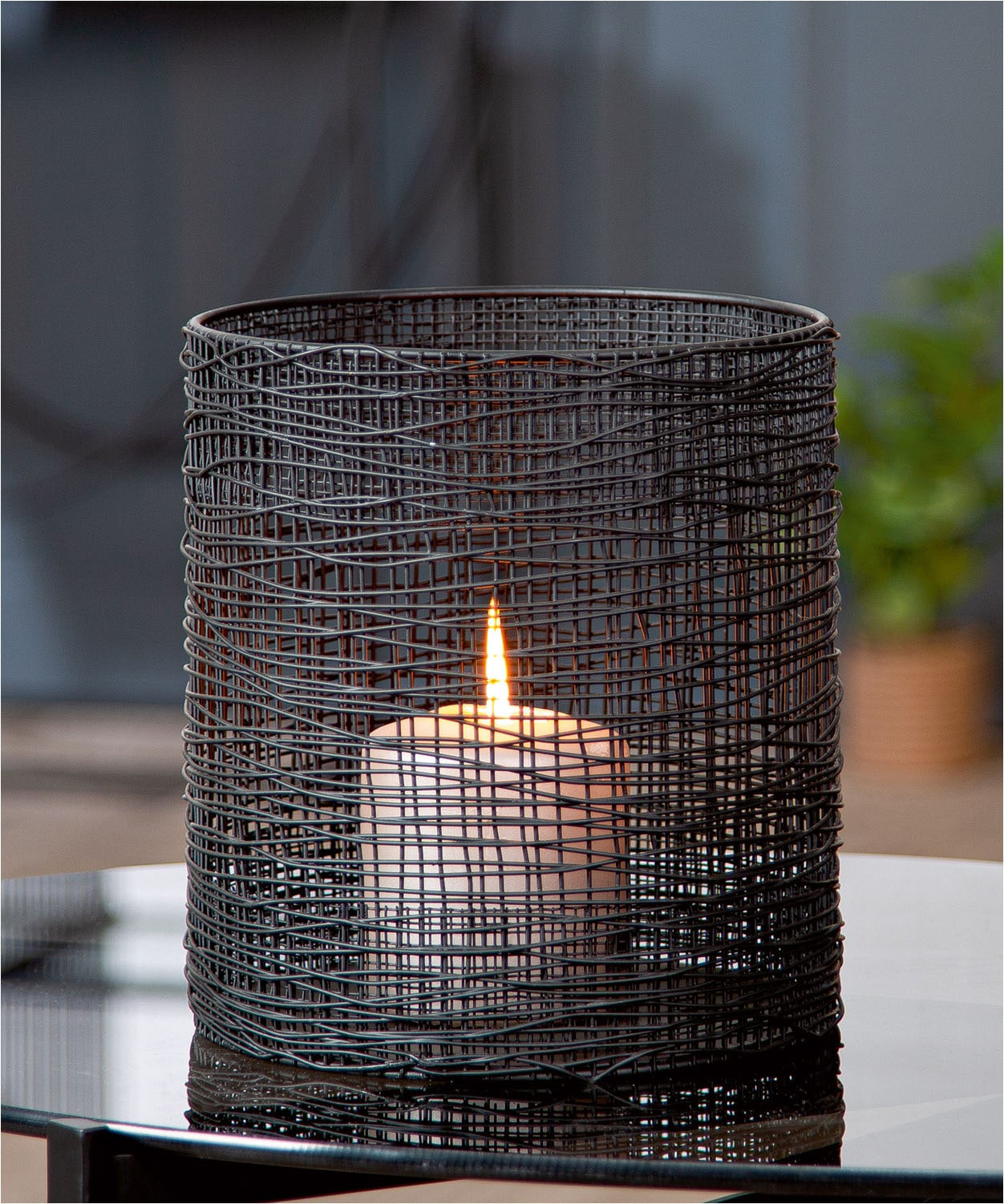 Casablanca by Gilde Windlicht »Windlicht Welding« mit Glaseinsatz