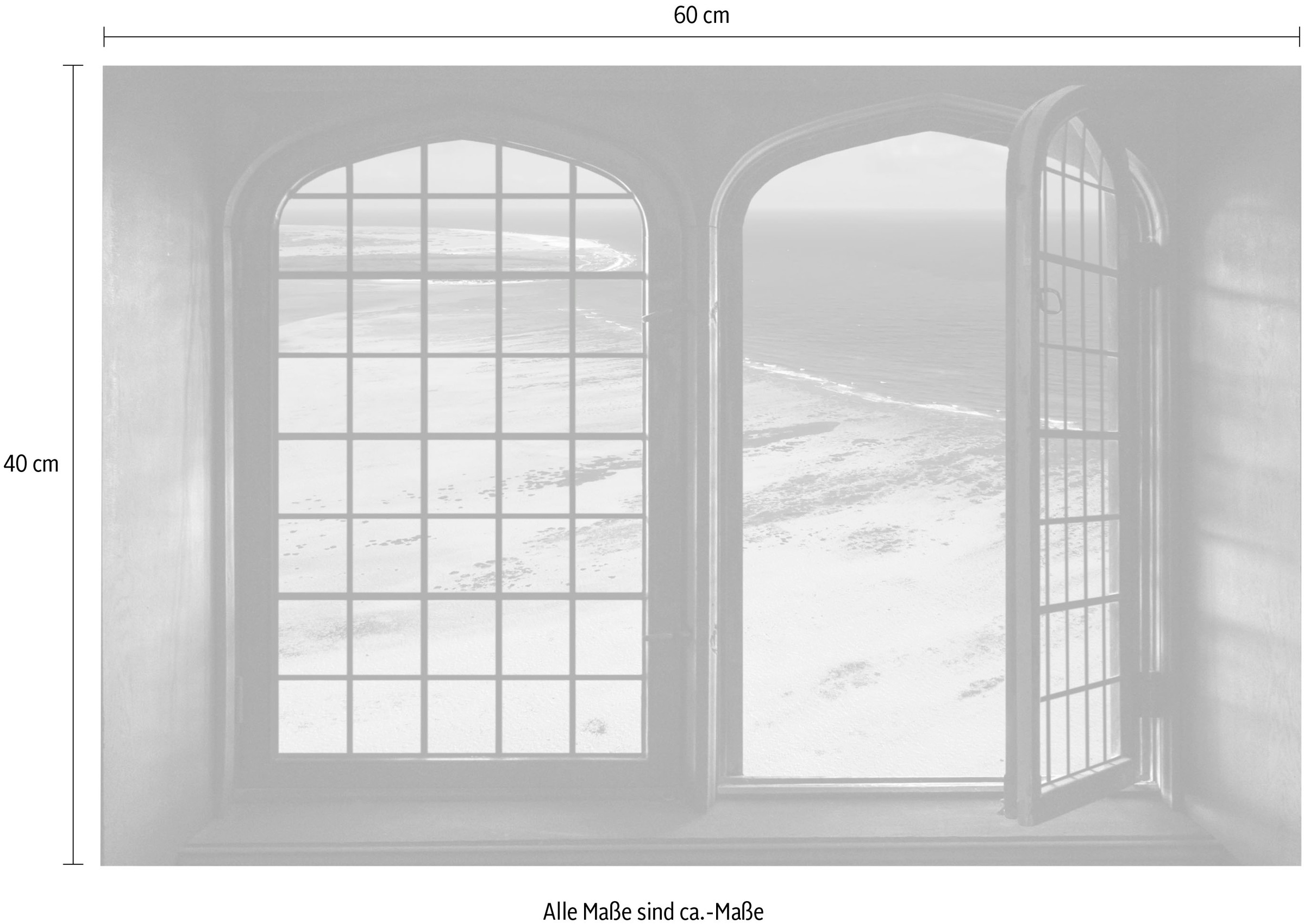 queence Wandsticker »Südsee«, Wandsticker, Wandbild, selbstklebend, 3D, Fenster