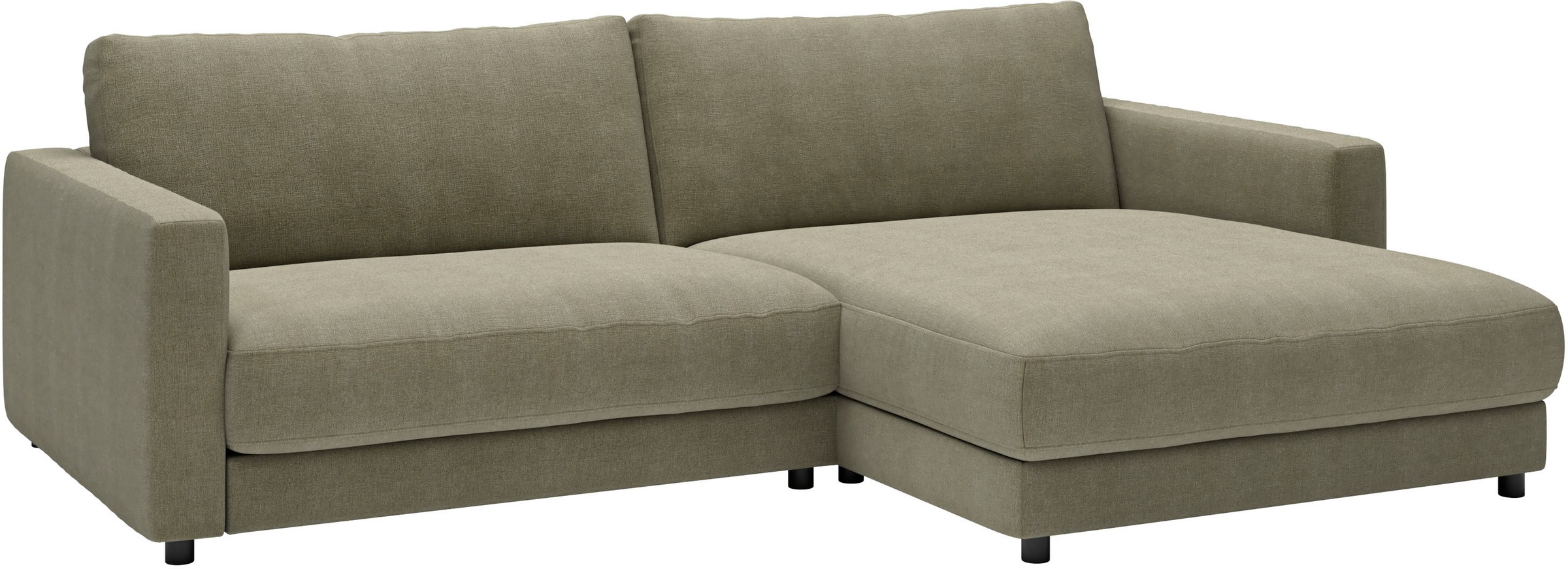 Ecksofa HOME AFFAIRE "Ecksofa Jiro, L-Form, große Sitztiefe, Breite 265 cm", oliv, B:265cm H:85cm T:190cm, 100% Polyester, Sofas, Ecksofa, lose Sitz- & Rückenkissen, weicher Polsteraufbau, komfortabel & modern 7