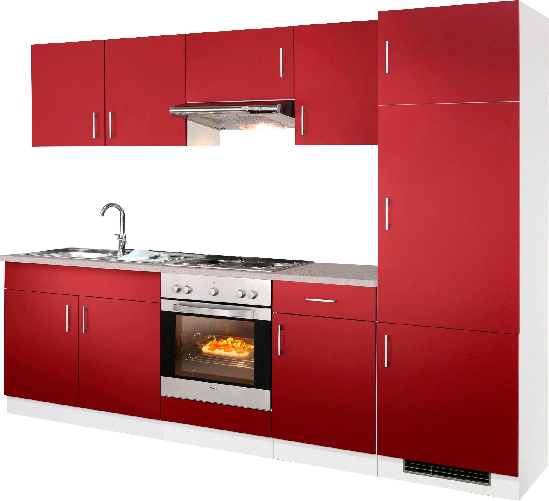 wiho Küchen Küchenzeile »Valencia«, mit E-Geräten, kaufen BAUR 270 cm Breite 