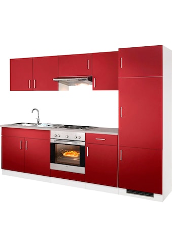 wiho Küchen Küchenzeile »Valencia«, mit E-Geräten, Breite 270 cm kaufen