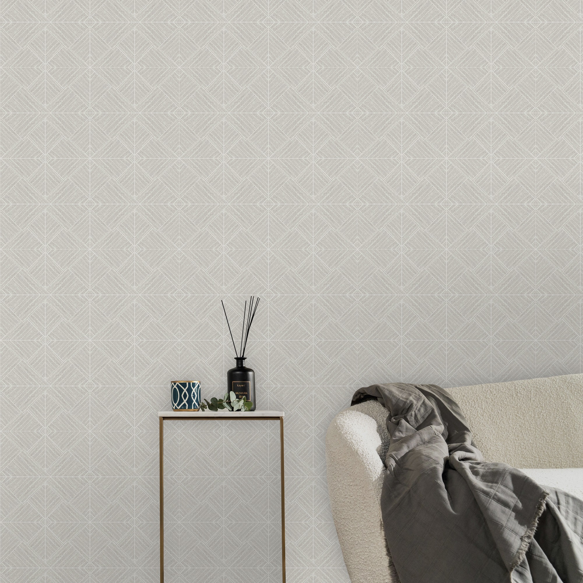 kayori Vliestapete »Kyushu« kariert glatt 10mx52cm (ca. 5m2)