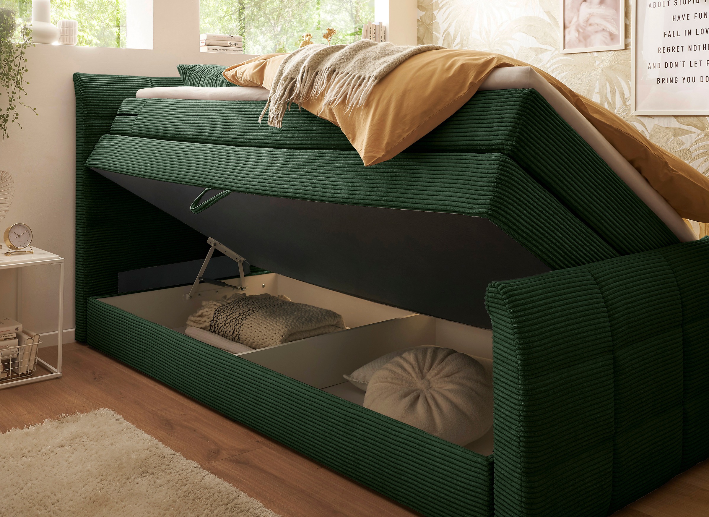 ED EXCITING DESIGN Boxspringbett »Bolivia«, harte Seite mit Kokosmatte, weiche Seite mit Filzabdeckung