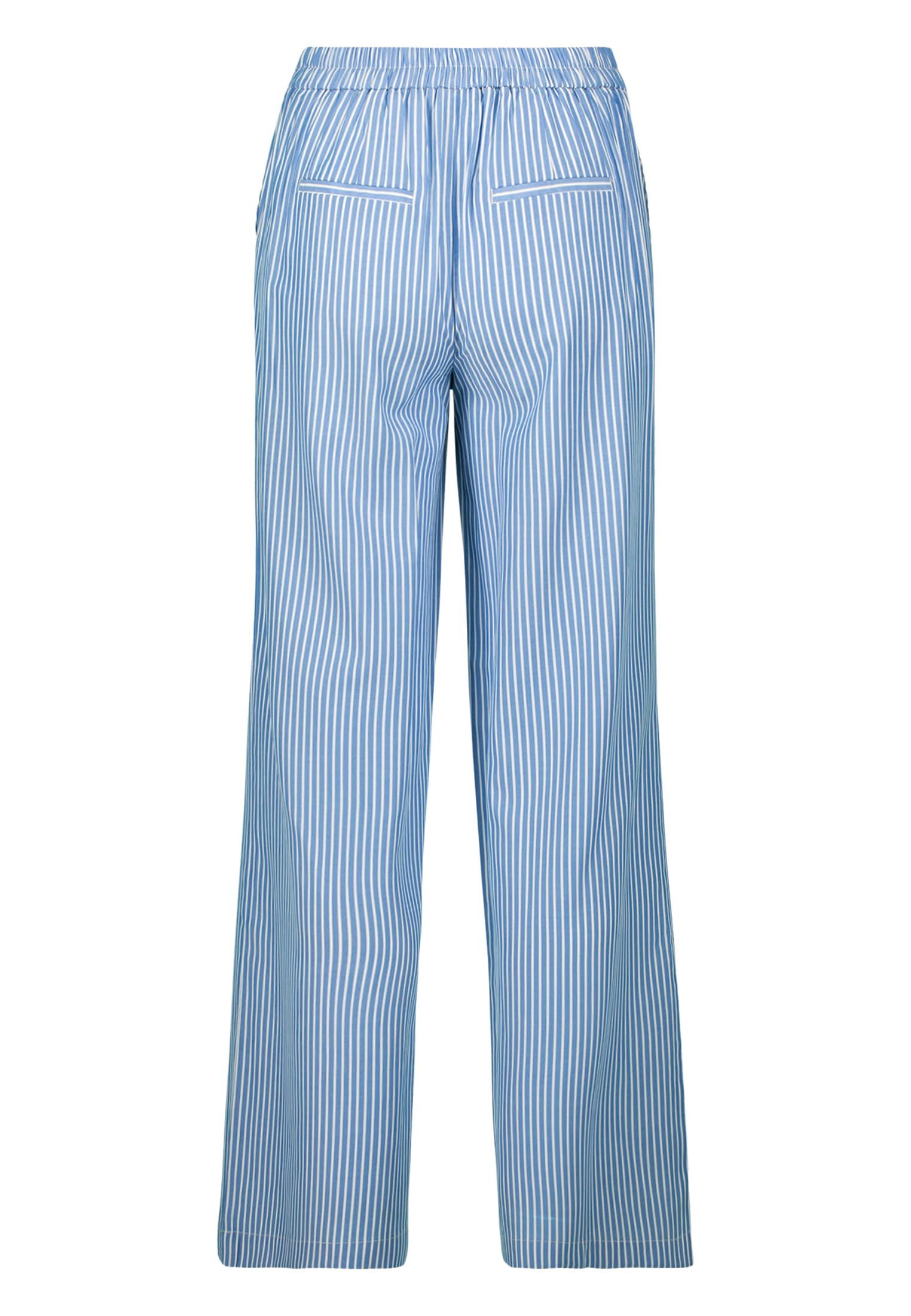 Zero Stoffhose »zero Hose gestreift weites Bein 30 Inch«, Bindedetail