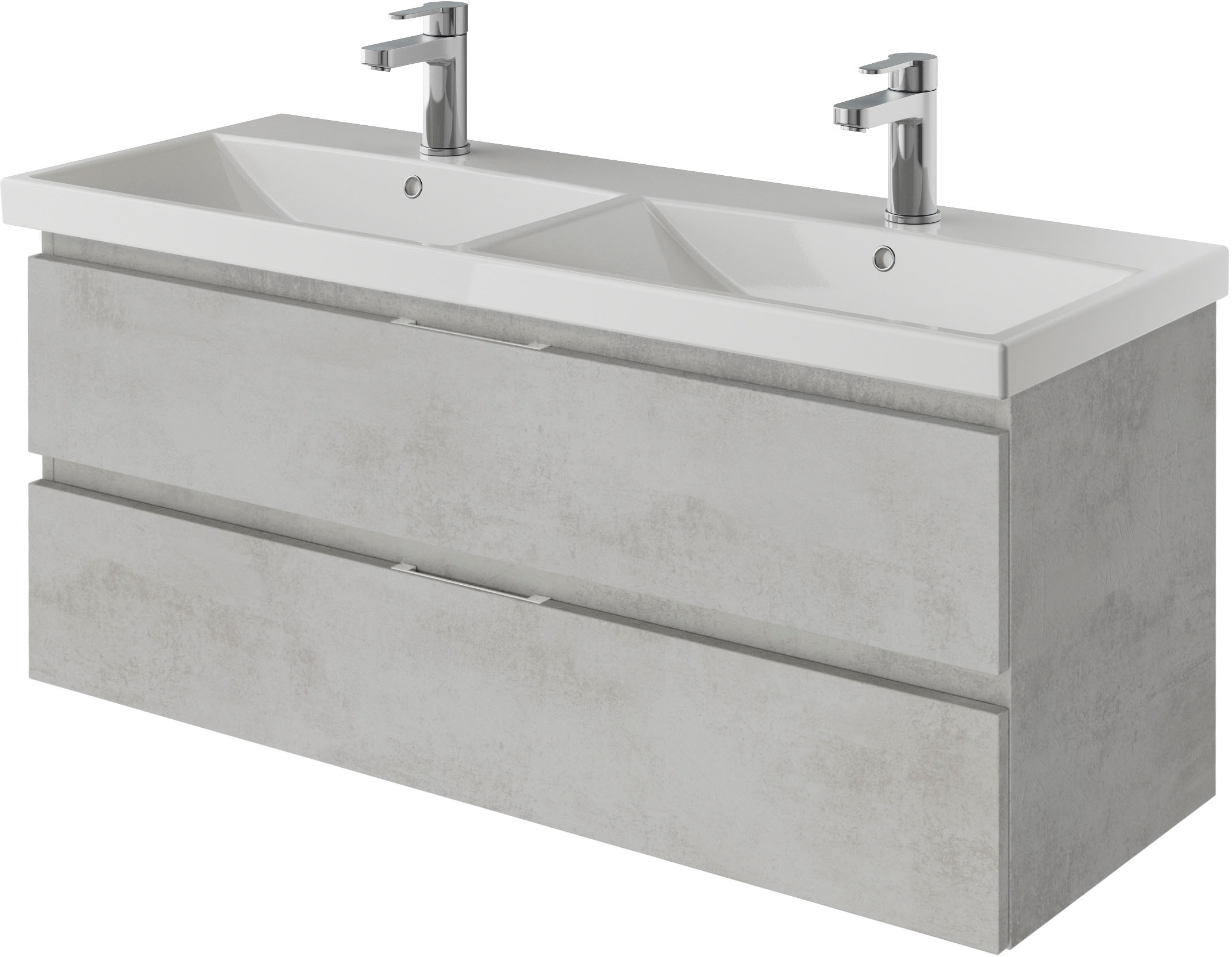Saphir Badmöbel-Set »Serie 4035 2-teilig, Keramik-Doppelwaschtisch mit LED-Spiegel«, (Set), Doppel-Waschplatz inkl Türdämpfer, 120 cm breit, 2 Schubladen