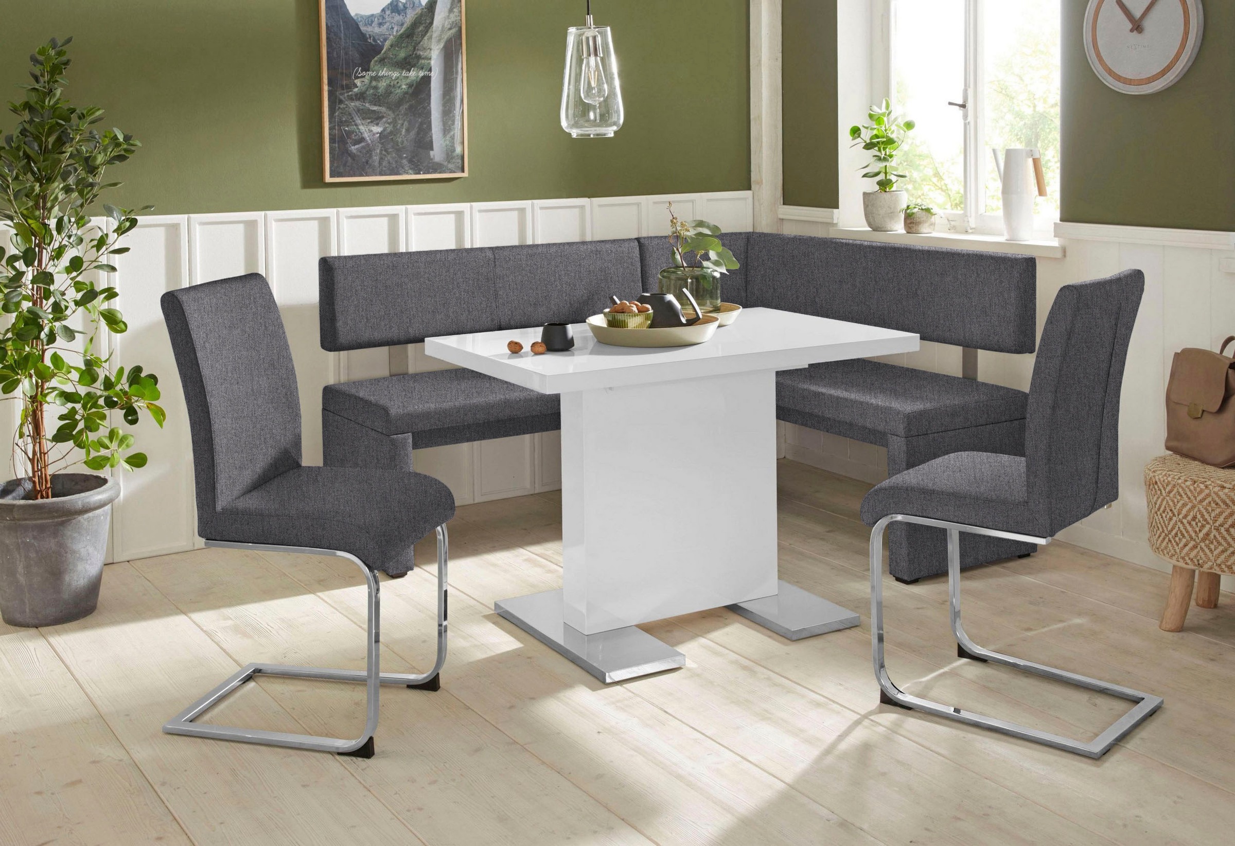 Home affaire Freischwinger "Charissa", (Set), 2 St., Strukturstoff, Bezug i günstig online kaufen