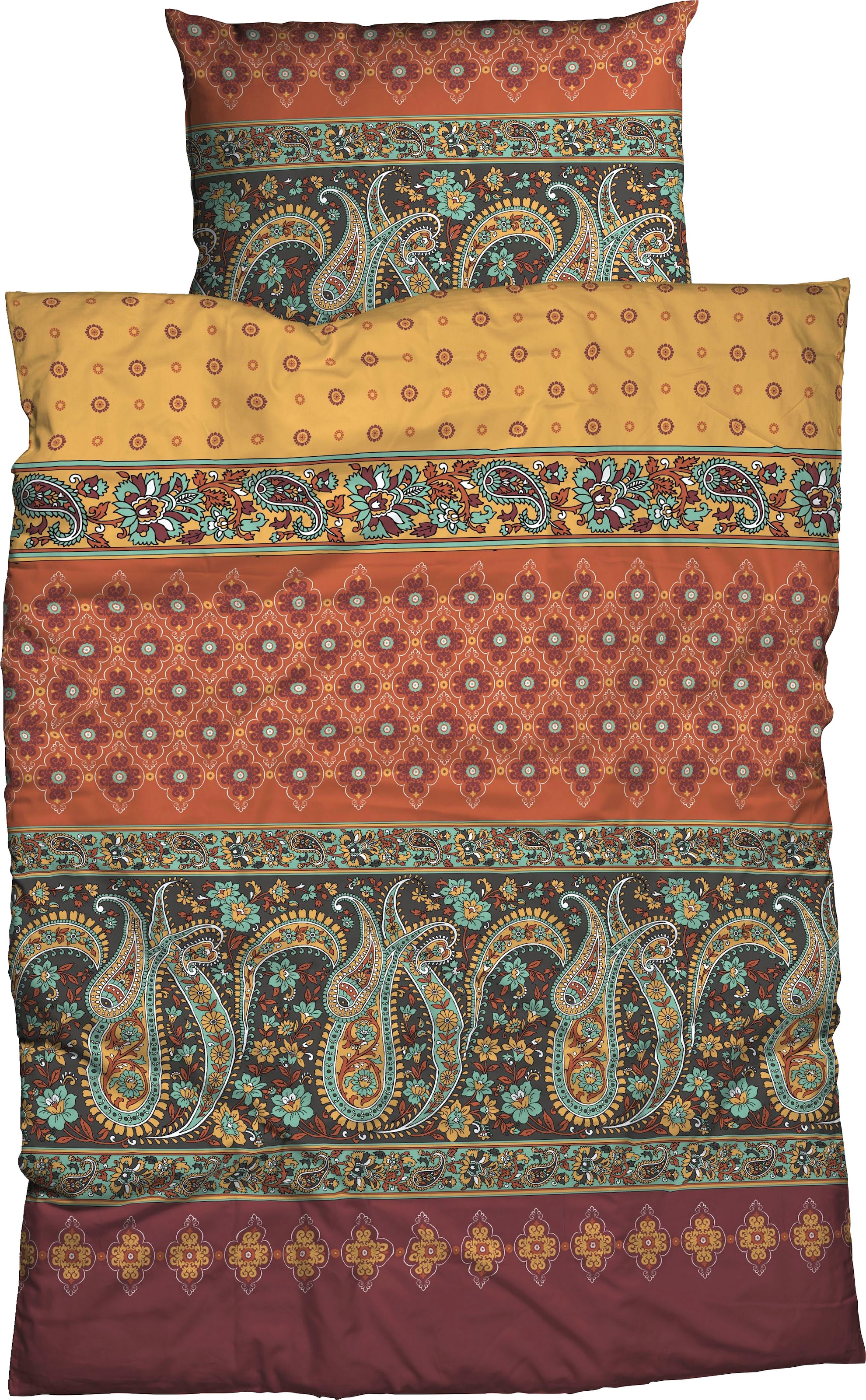 »Murillo kaufen Bettwäsche Paisley-Design in warm CASATEX Biber im 155x220 tlg.), Bettwäsche Winter, cm«, 200x200 mit kuschelig | BAUR oder 135x200, (2 Gr.