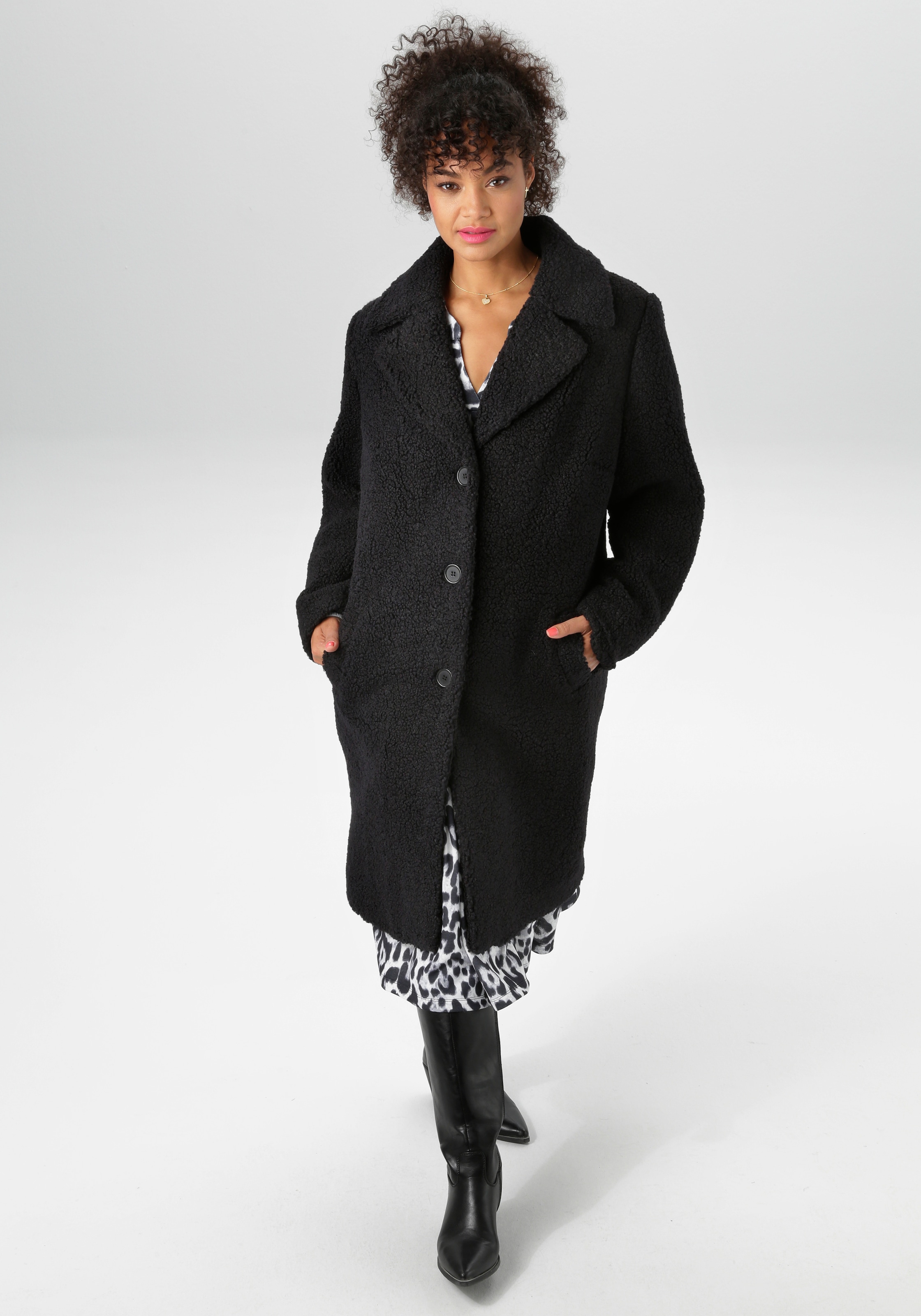 Aniston PLUS Fellimitatjacke, in Plüsch-Optik - NEUE KOLLEKTION günstig online kaufen