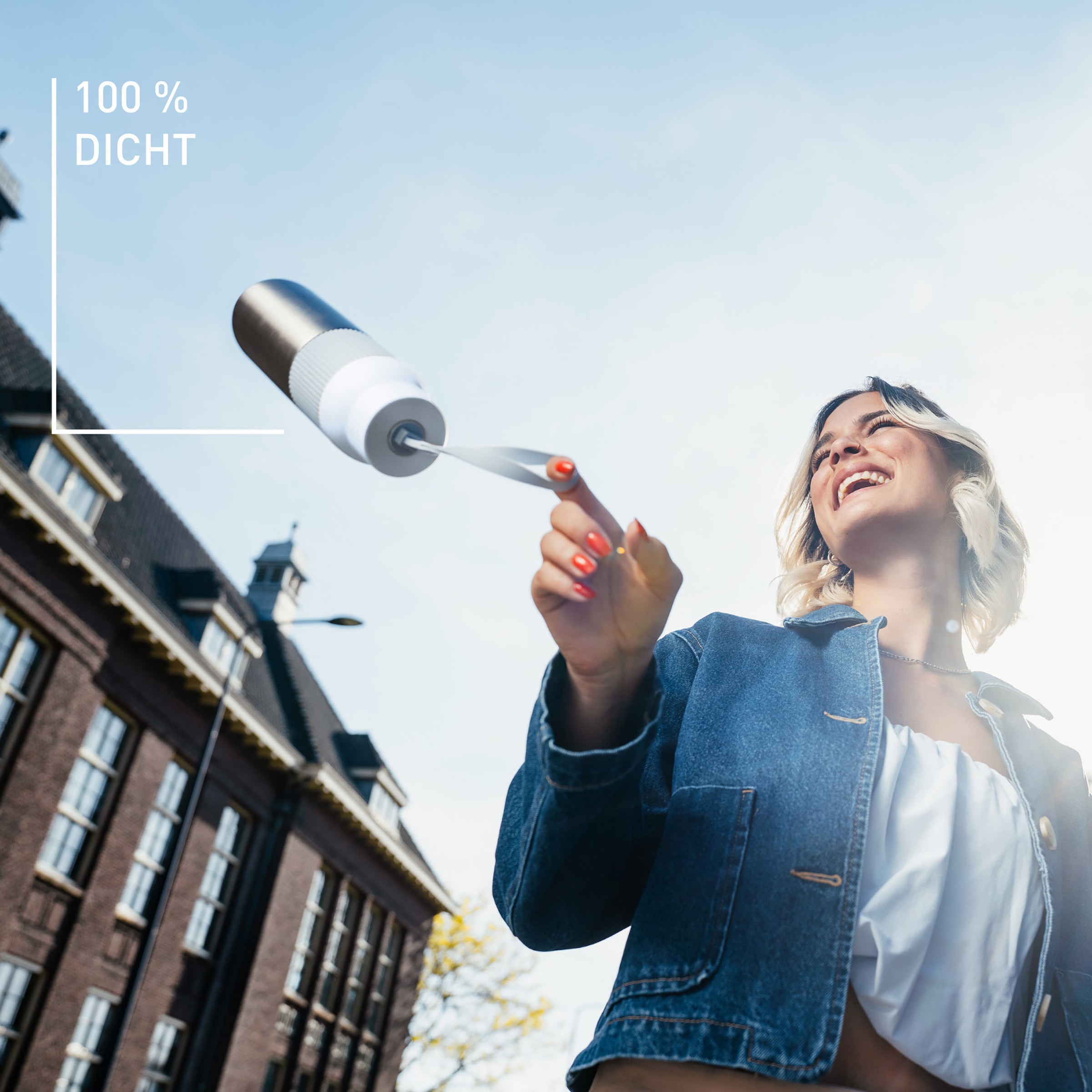 Emsa Isolierflasche »beYou Twist« mit integriertem Sieb und Trageband, 100% dicht, spülmaschinengeeignet