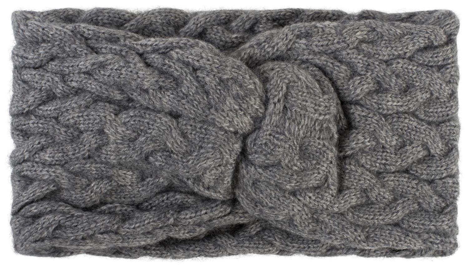 styleBREAKER Stirnband "Strick Stirnband mit Zopfmuster und Twist Knoten" 1 Stk.