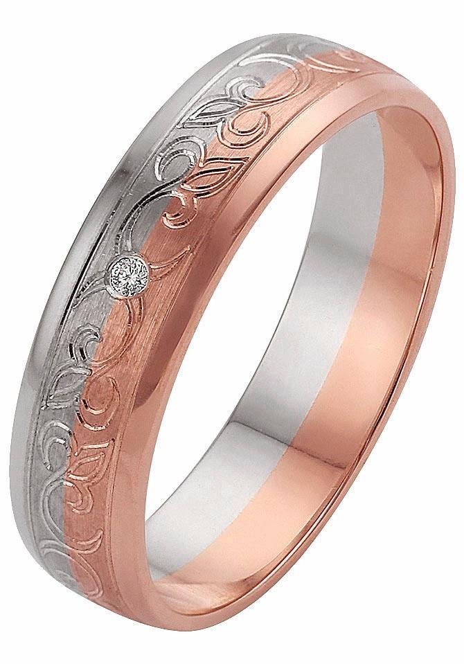 Firetti Trauring »Schmuck Geschenk Gold 375 Hochzeit Ehering "LIEBE" Ranke«, Made in Germany, wahlweise mit oder ohne Brillant