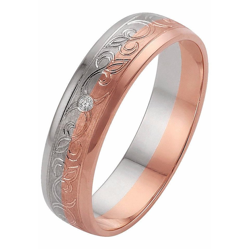 Firetti Trauring »Schmuck Geschenk Gold 375 Hochzeit Ehering "LIEBE" Ranke«