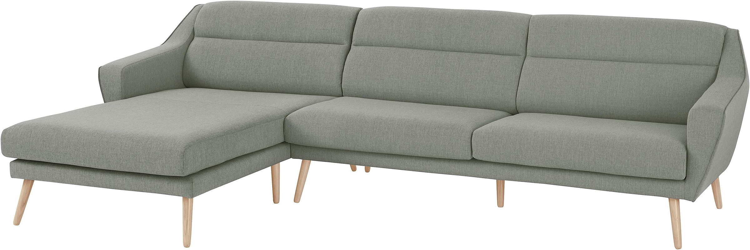 OTTO home Ecksofa "Bille L-Form" mit Naht im Rückenkissen und Beinen aus Ei günstig online kaufen