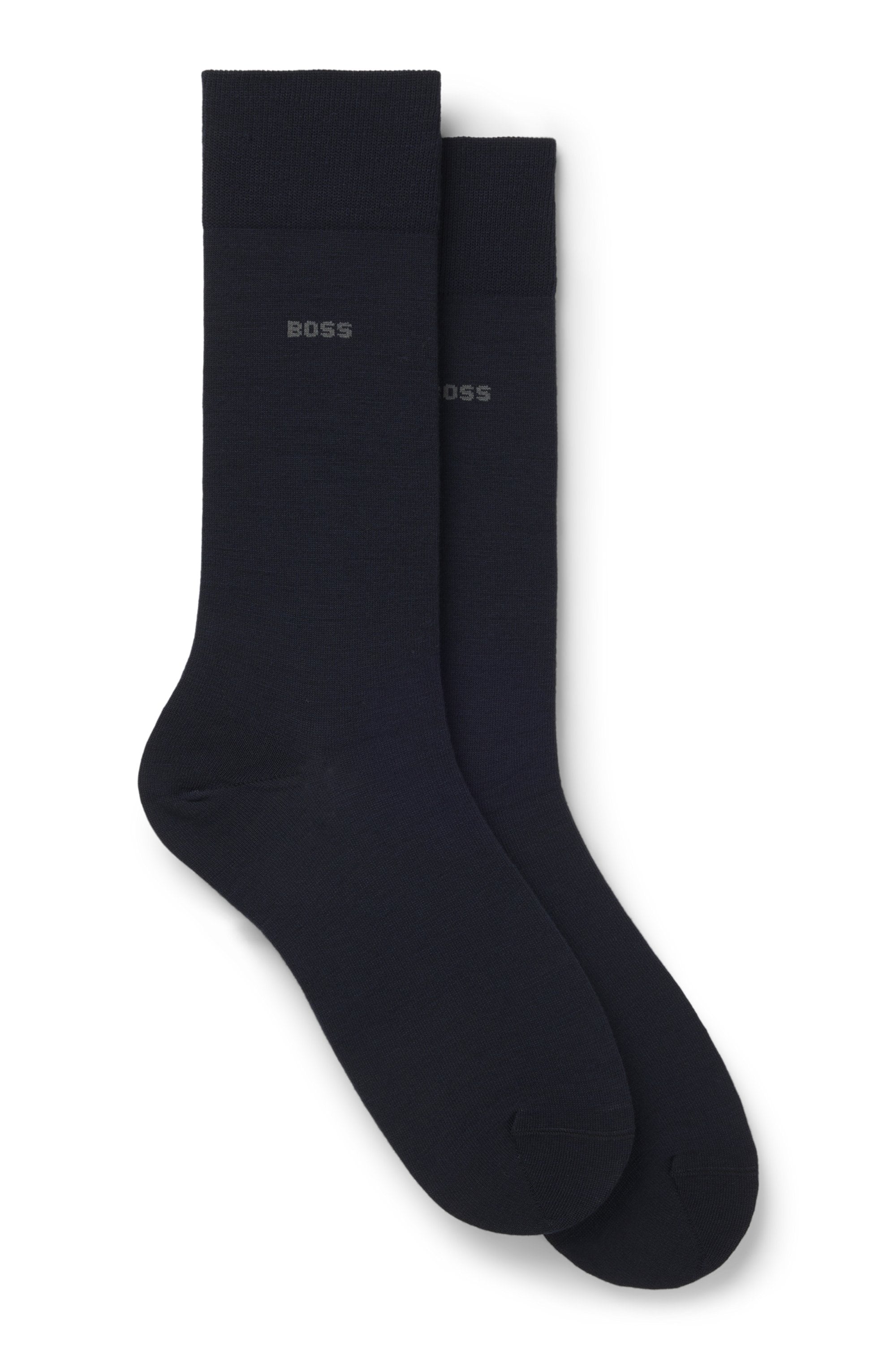 BOSS Socken »2P RS Uni WO« Packung, 2 Paar tlg. mit eingesticktem Markenlogo, Woll-Mix