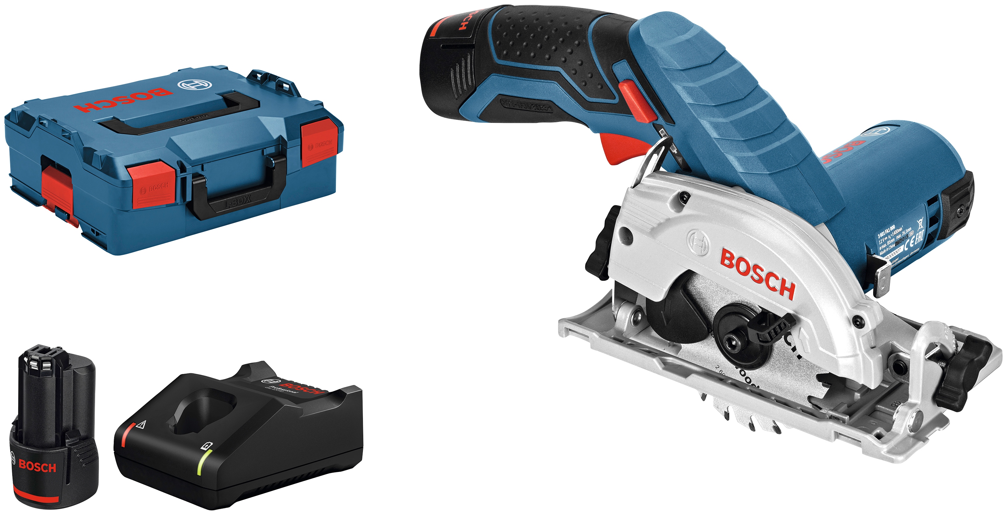 Bosch Professional 1100000002199 "GKS 12V-26" Set, 12 V, 26 mm, inkl. 2 Akkus & Ladegerät