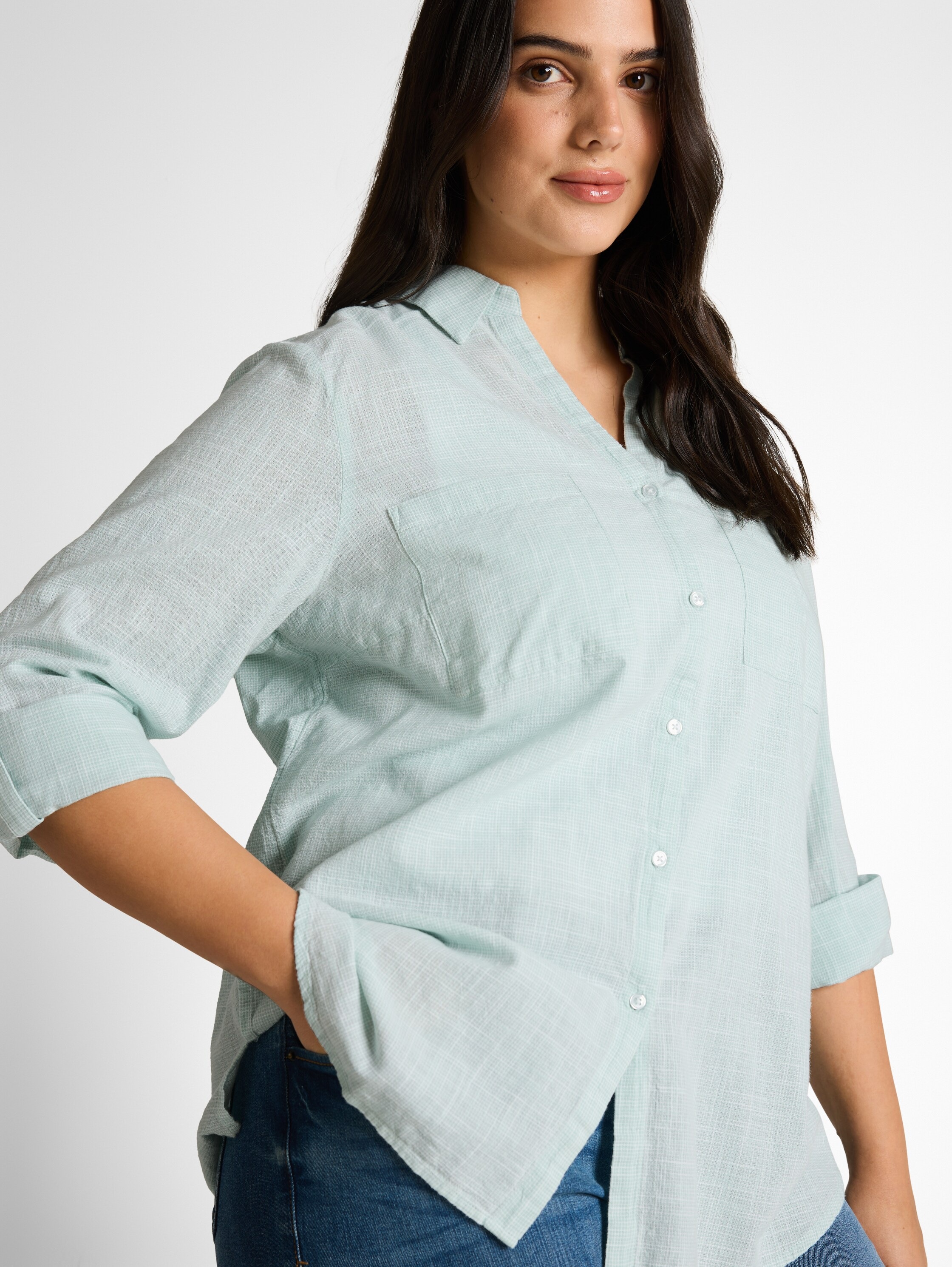 TOM TAILOR PLUS Shirtbluse mit aufgesetzten Brusttaschen günstig online kaufen