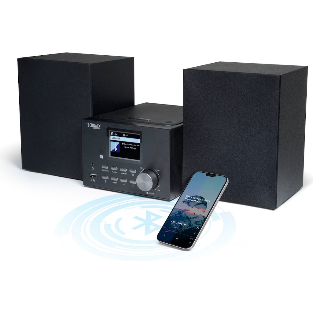 Technaxx Stereoanlage »TX-178 Internet-«, (Bluetooth-WLAN Digitalradio (DAB+)-FM-Tuner-Internetradio 20 W)