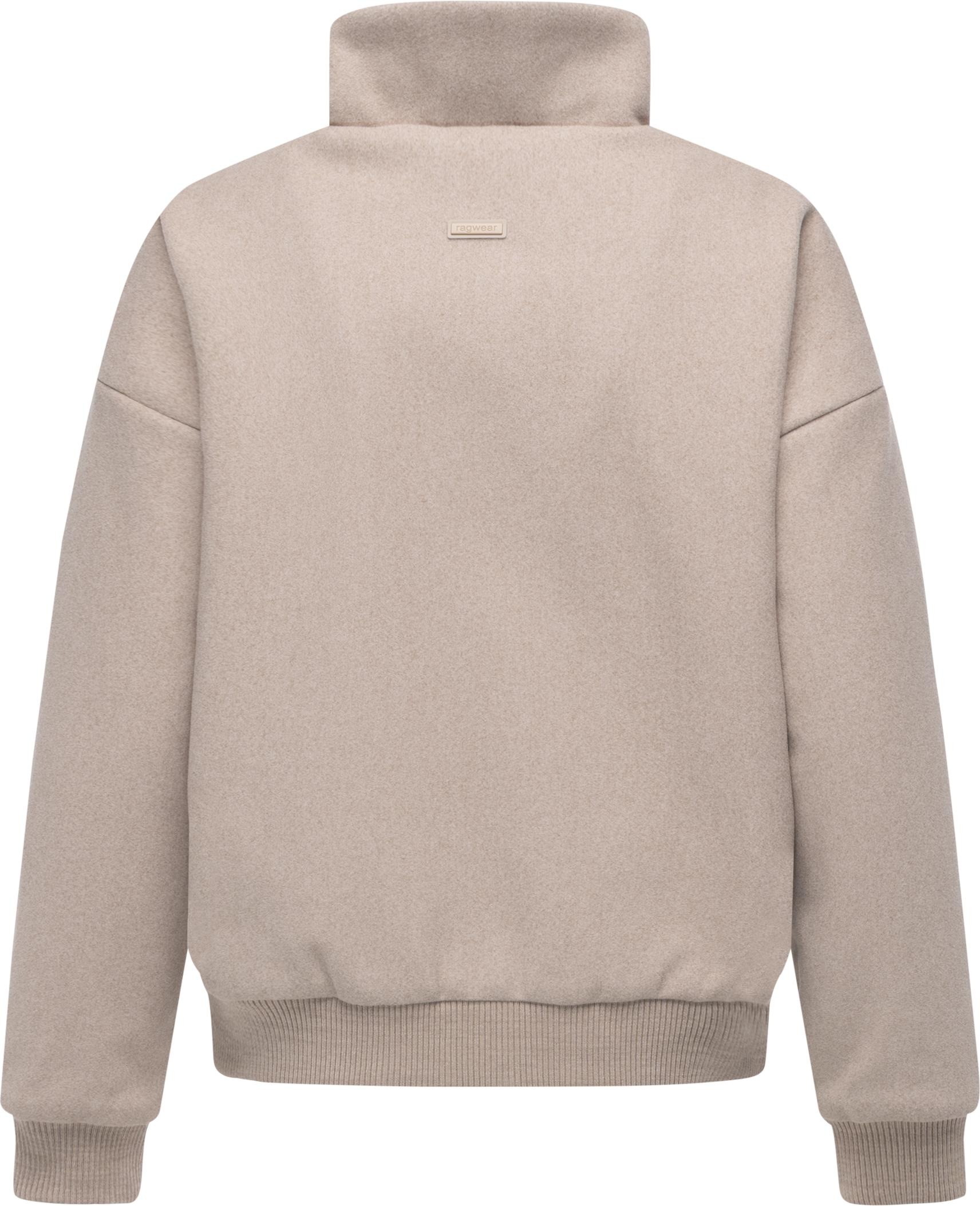 Ragwear Outdoorjacke »Toscia«, ohne Kapuze, angesagte oversized Übergangsjacke in Woll-Optik