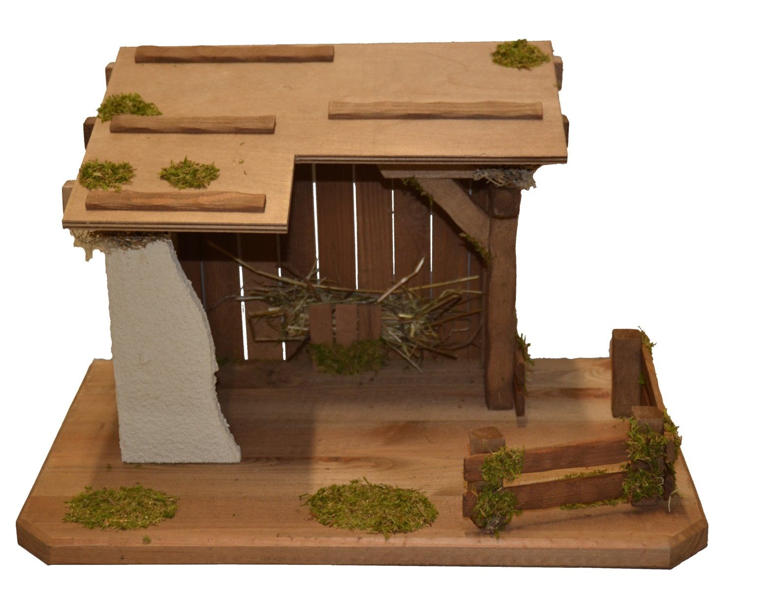 Alfred Kolbe Krippe »Krippenstall«, (Set), mit 11 cm Poly-Figuren 5tlg.