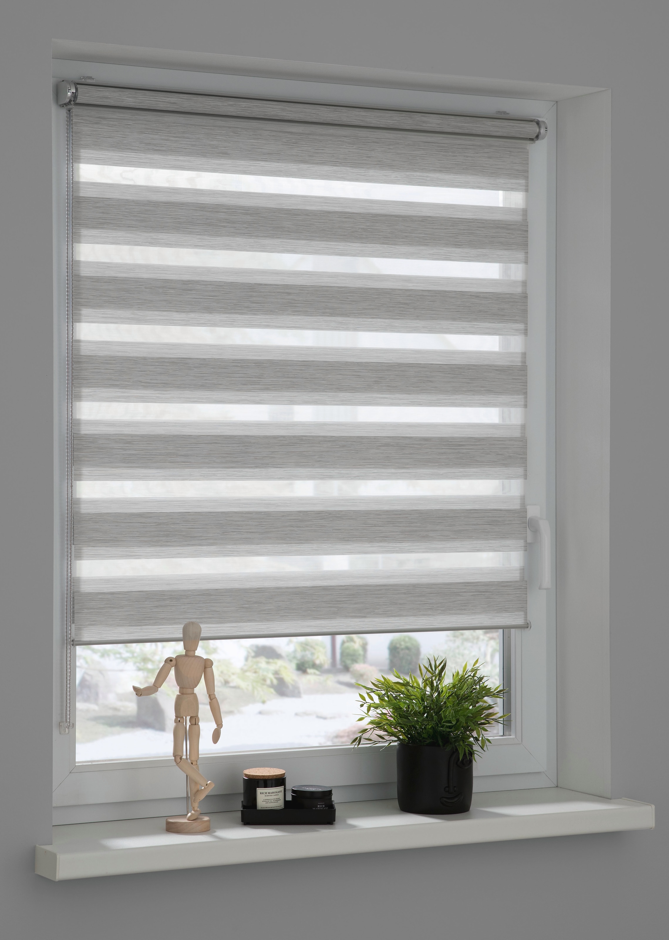 SCHÖNER WOHNEN-Kollektion Doppelrollo »Tilda«, transparent, Sichtschutz, mit Bohren/ohne Bohren, freihängend, geklemmt, silberne oder weiße Rollo-Technik