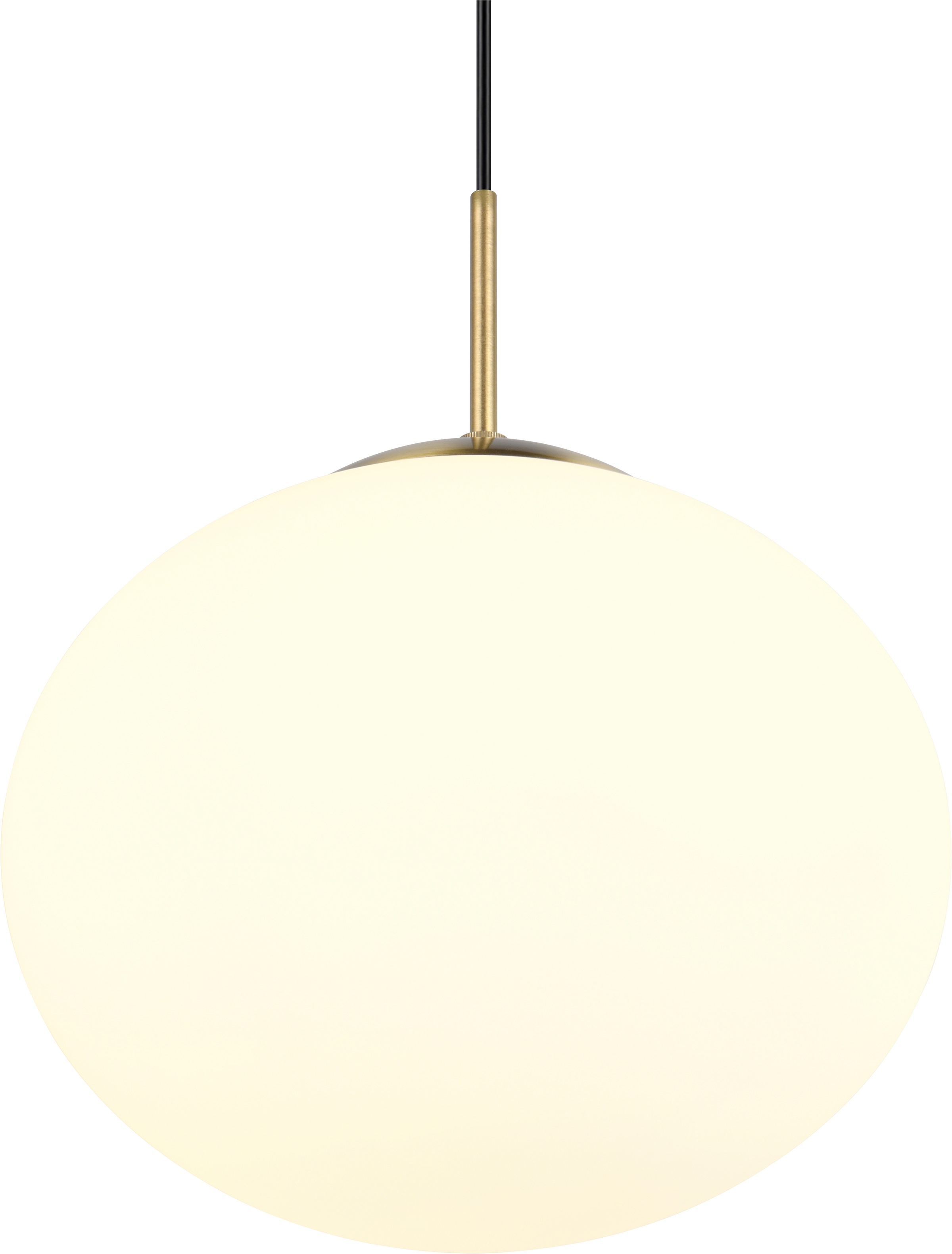 TRIO Leuchten Pendelleuchte »FOMENTO, Hängelampe mit Glasschirm, exkl 1x E27 max 15W« E27 1 Stk. warmweiß - kaltweiß Glas Hängeleuchte Höhe 150 cm, Hängelampe Küche Esszimmer Wohnzimmer