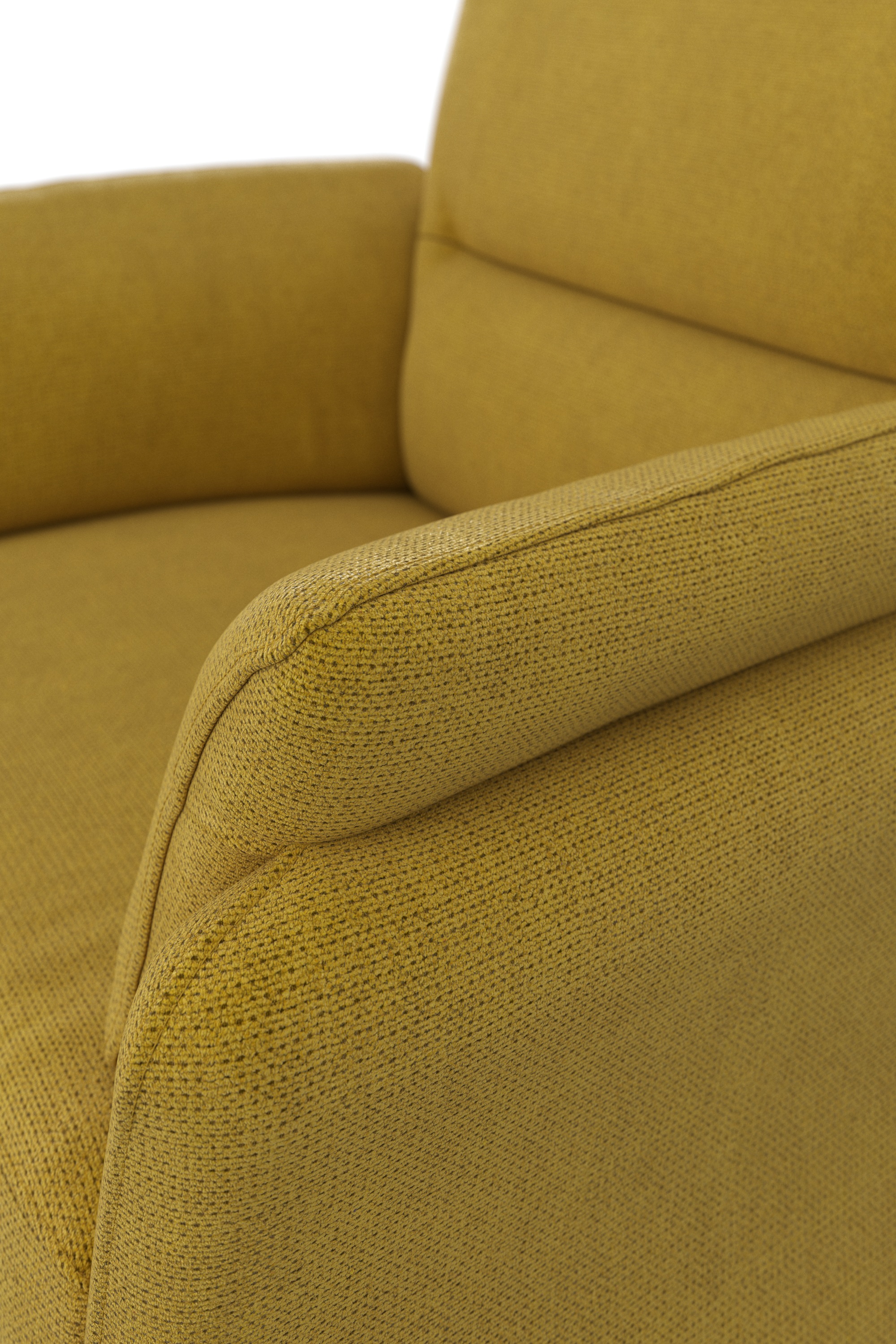 DOMO collection Sessel »Pina elegant und zeitloser Clubsessel, bequemer Cocktailsessel«, Hoher Sitzkomfort, Microfaser hochflorig, senf