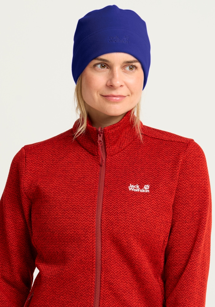 Jack Wolfskin Beanie »REAL STUFF BEANIE« Fleecemütze, leicht, aus recycelten Materialien