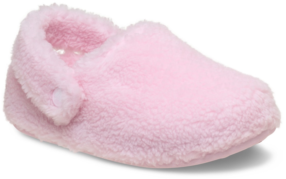 CROCS Kinder Hausschuh "Toddler Classic Cozzzy Slipper", Gr. 24, rosa, Croslite , Textil, Schuhe, Pantoffel, Clog mit Riemen