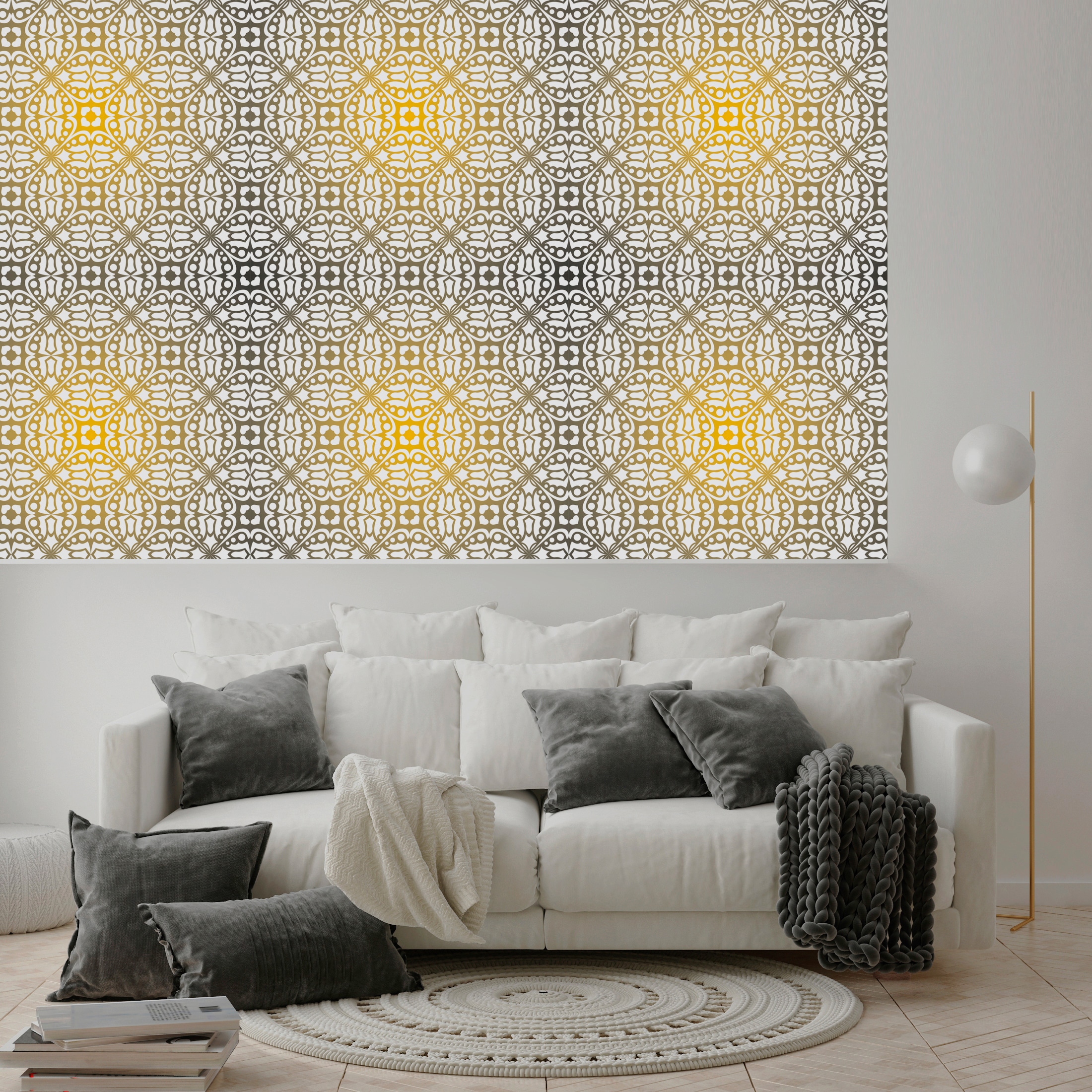 queence Vinyltapete »Alicia«, Farbverlauf-bedruckt-abstrakt, 90x250cm, selbstklebend, kinderleichte Anbringung, Sticker
