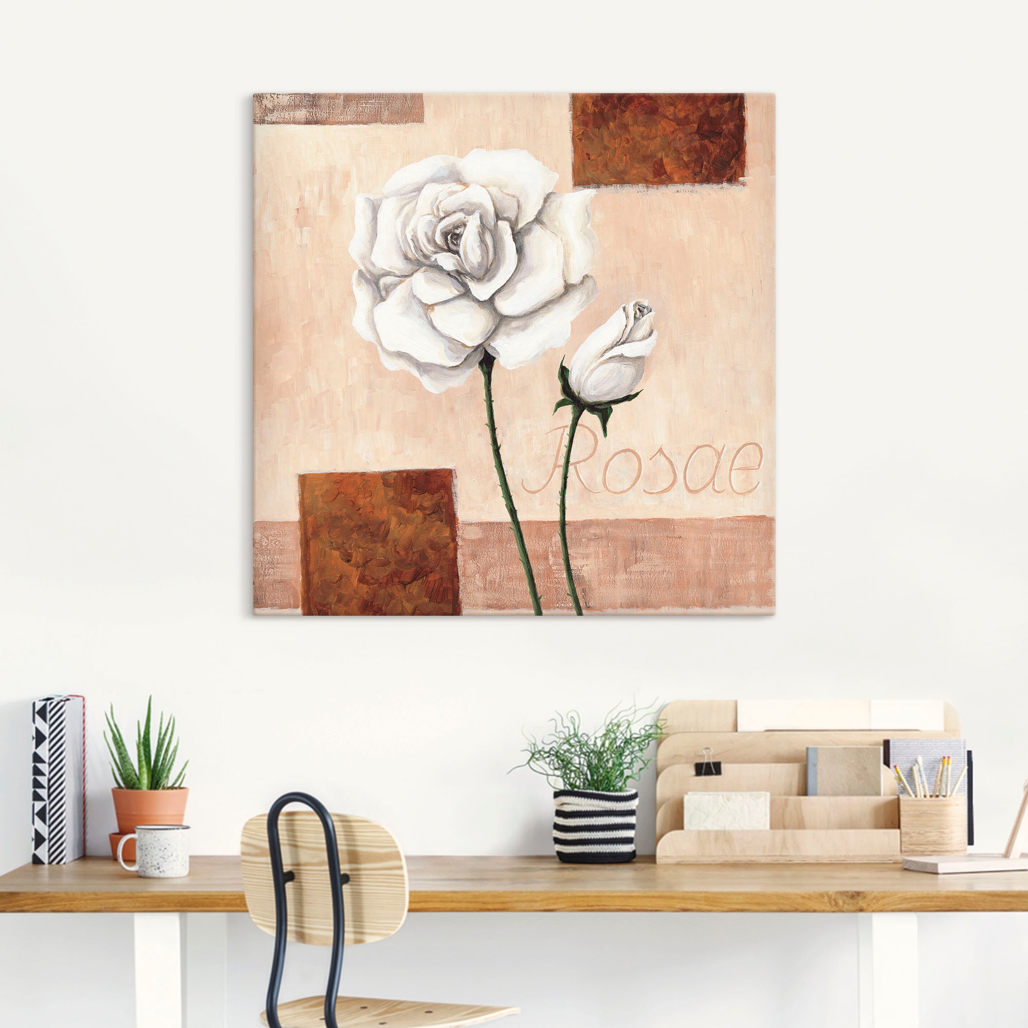 versch. in (1 oder Alubild, Größen »Rosae - | Wandaufkleber kaufen als Artland Rosen«, St.), Poster BAUR Wandbild Blumenbilder, Leinwandbild,