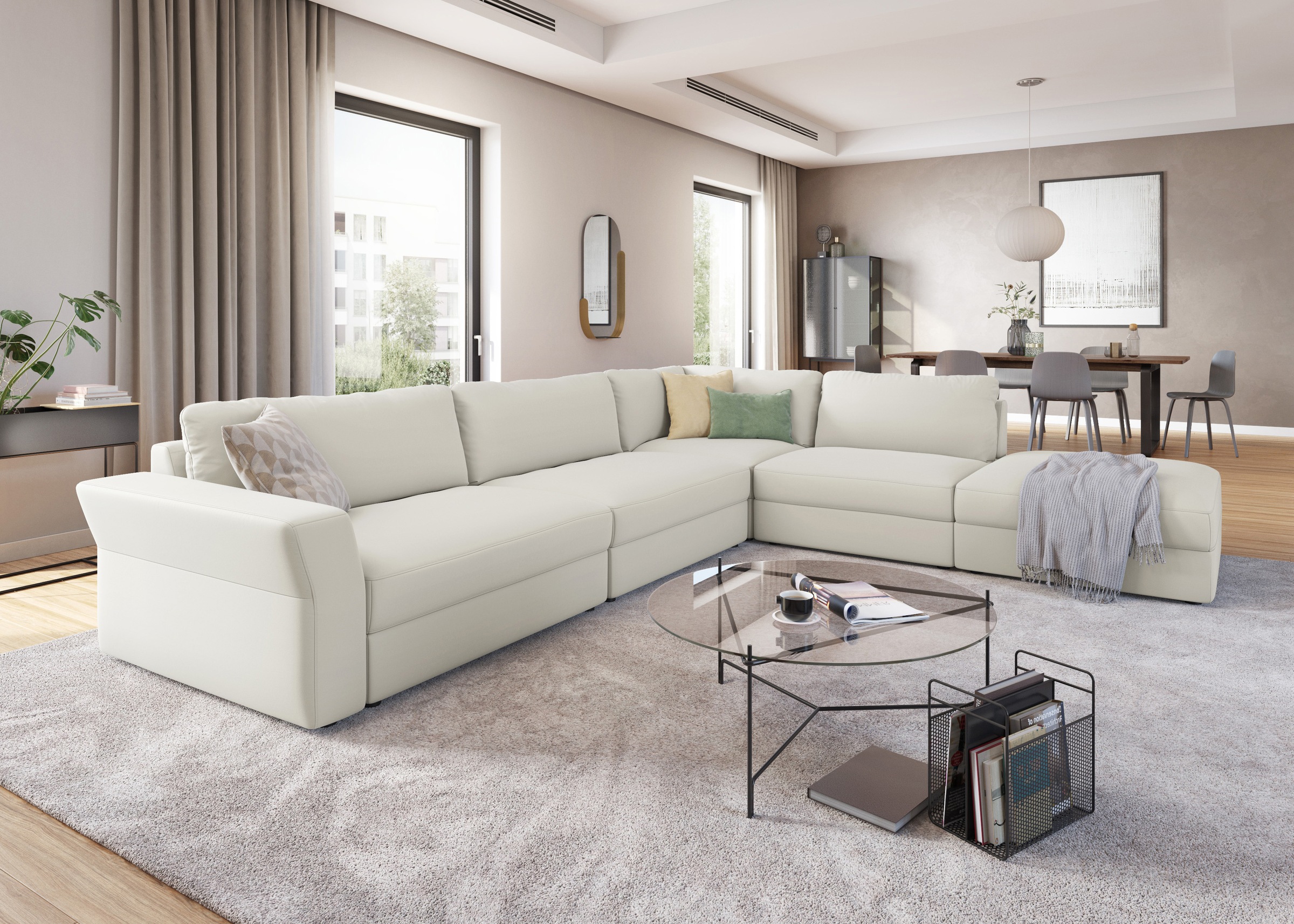 sit&more Ecksofa »Cadabra L-Form«, Breite 356 cm, mit Sitztiefenverstellung