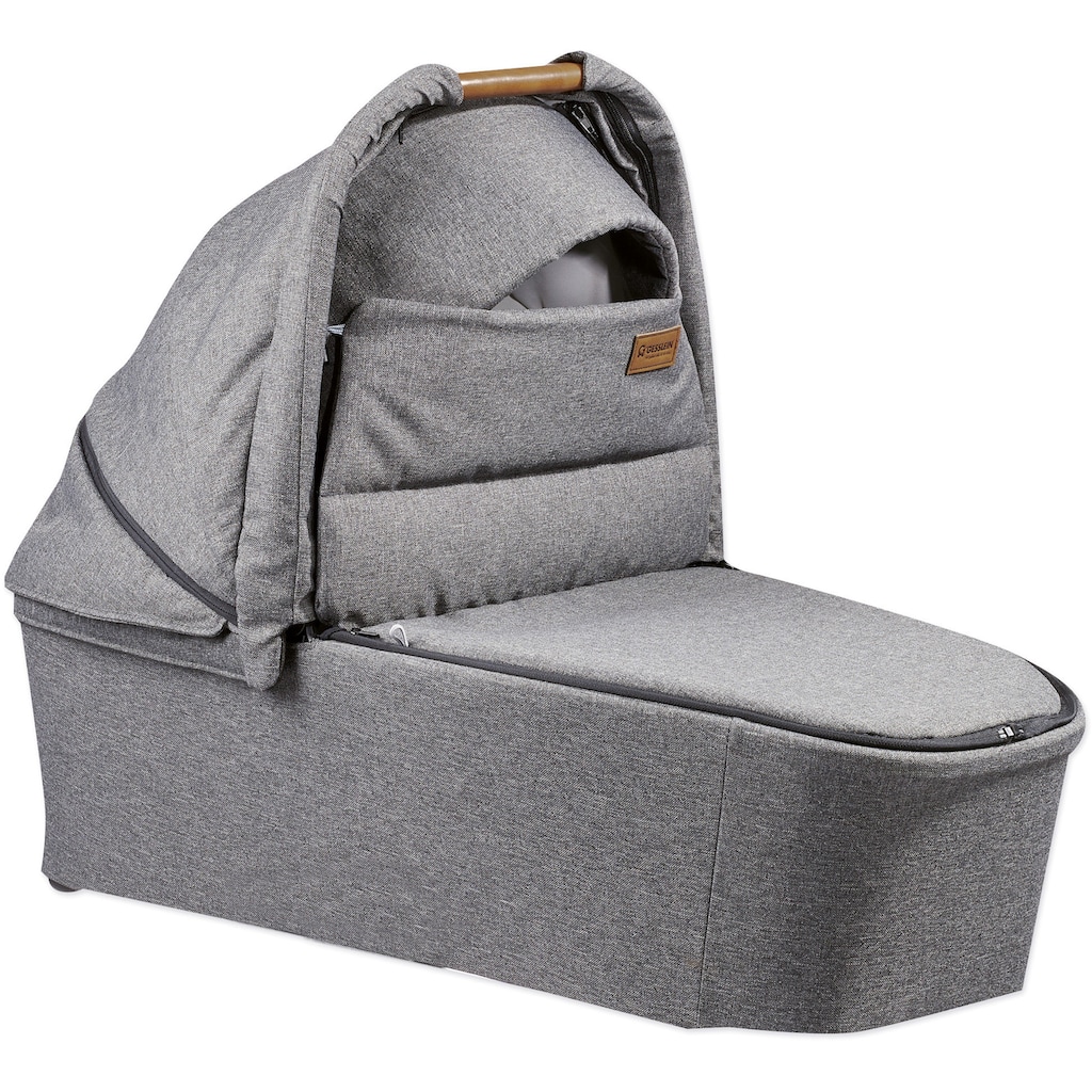 Gesslein Kombi-Kinderwagen »FX4 Life, schwarz/tabak, mintgrün meliert/Punkte mint/silber«, mit Wanne CX3; Design & Handarbeit aus Deutschland