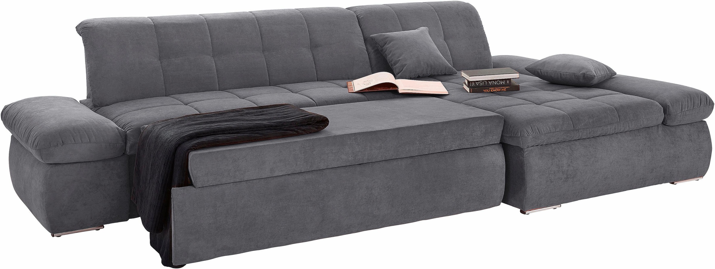 Thumbnail - DOMO collection Ecksofa "NMoric XXL, B/T/H: 300/172/80cm, L-Form" wahlweise mit Bettfunktion und Armlehnverstellung
