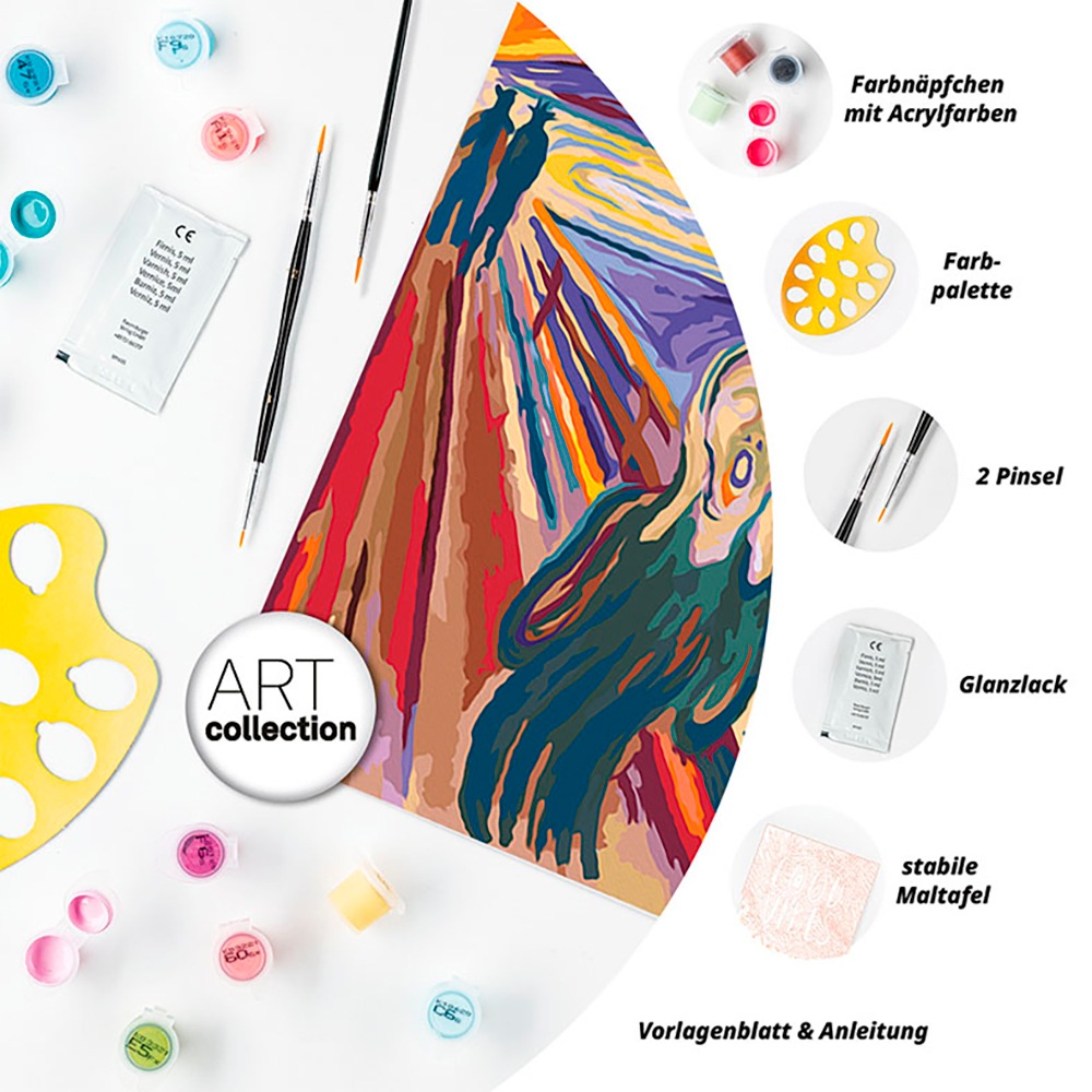 Ravensburger Malen nach Zahlen »CreArt, ART Collection, Munch-Schrei«, für Erwachsene; Made in Europe