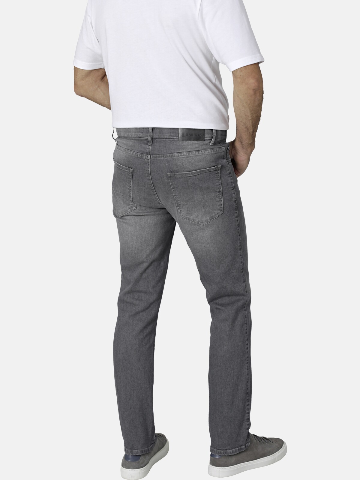 5-Pocket-Jeans BABISTA "Tiefbundjeans VESTABELLA", Herren, Gr. 24, N-Gr, grau, Obermaterial: 98% Baumwolle CO. 2% Elasthan EL., regular fit, Jeans 5-Pocket-Jeans 2