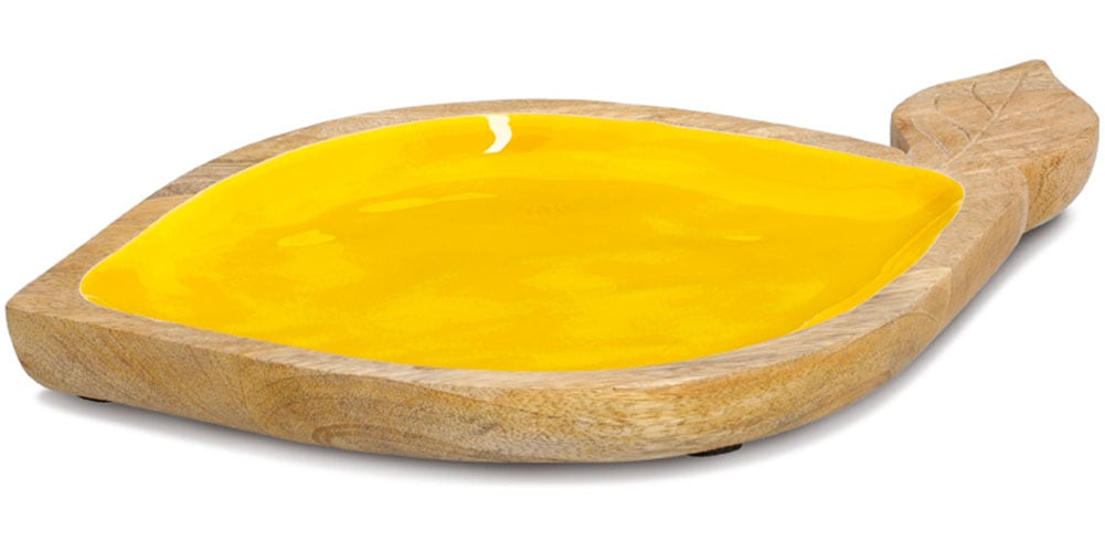 Zeller Present Servierschale "Obstschale "Lemon", Mangoholz" aus Massivholz hochwertiges natürliches Material