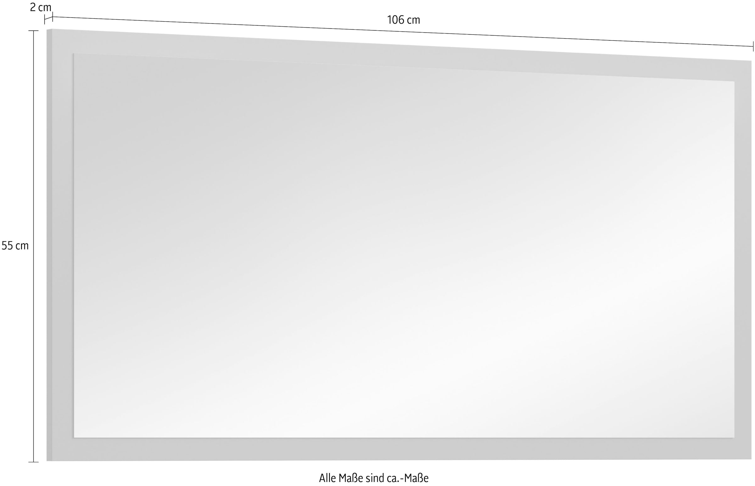 Home affaire Spiegel »TATIO,106x55x2 cm, große Spiegelfläche« Garderobenspiegel, Flurspiegel