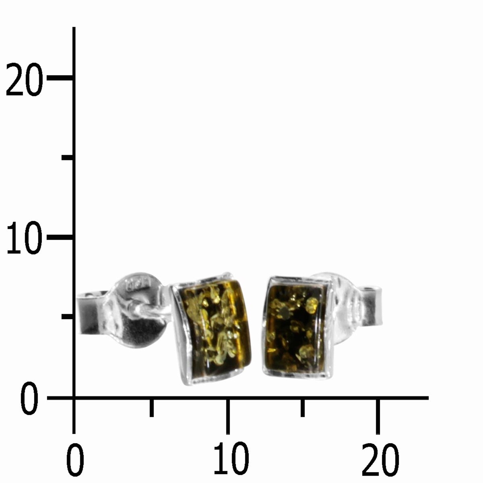 OSTSEE-SCHMUCK Paar Ohrstecker »Ostsee-Schmuck Ohrstecker Classic 6x4 mm«