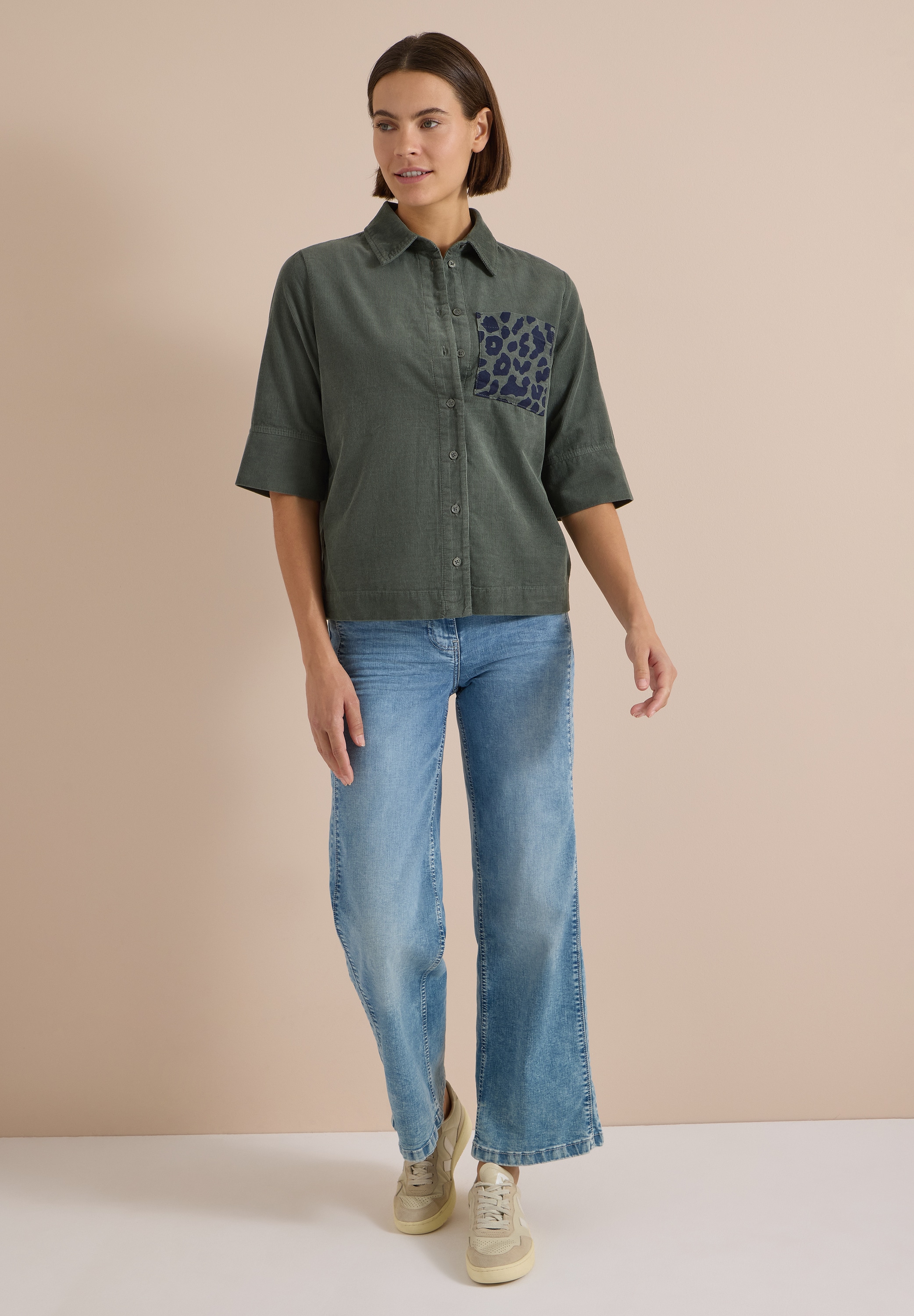 Cecil Hemdbluse in Cord-Optik