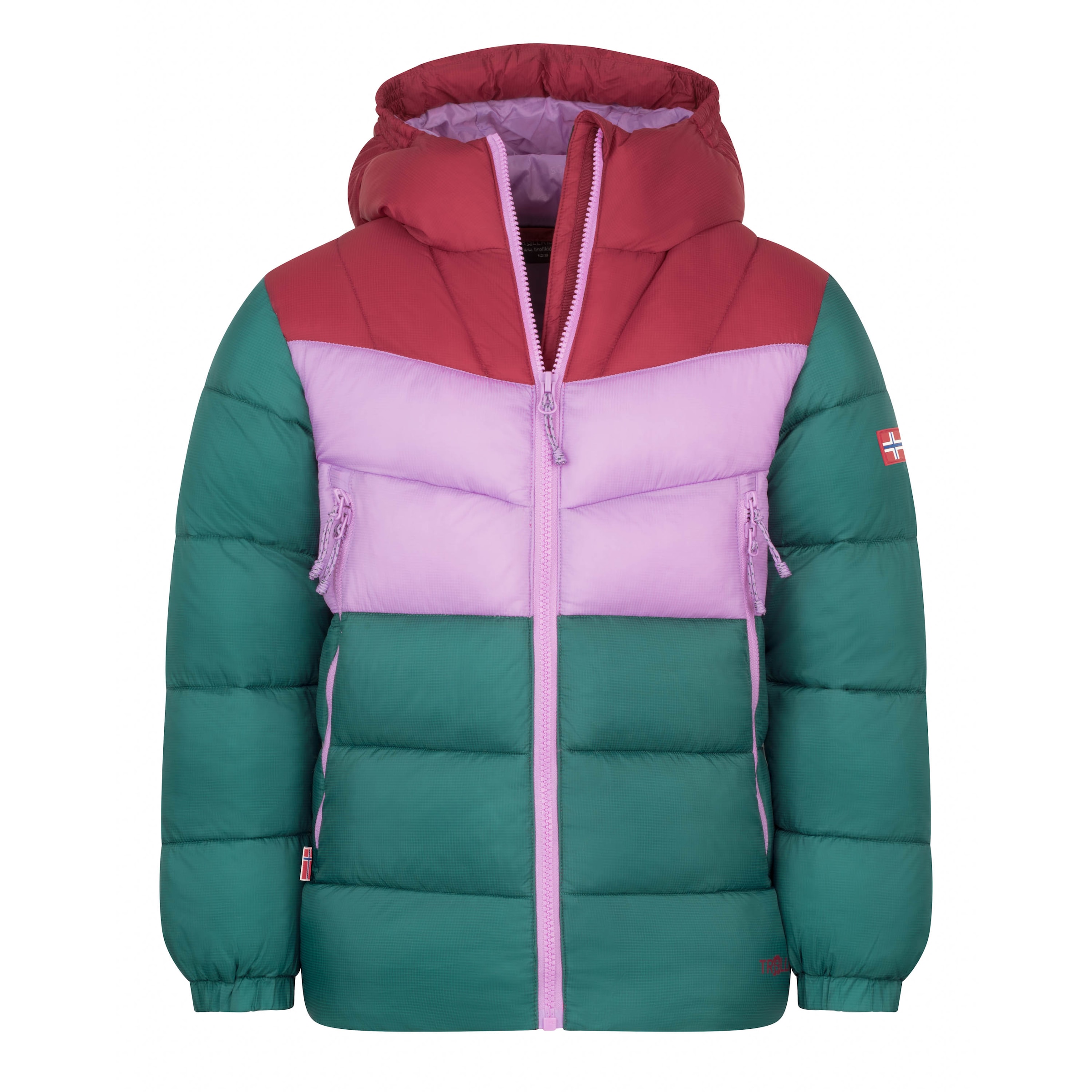 TROLLKIDS Winterjacke "KIDS KIRKENES JACKET" mit verstellbarer Kapuze, robustes Ripstop-Material, Langarm-Design