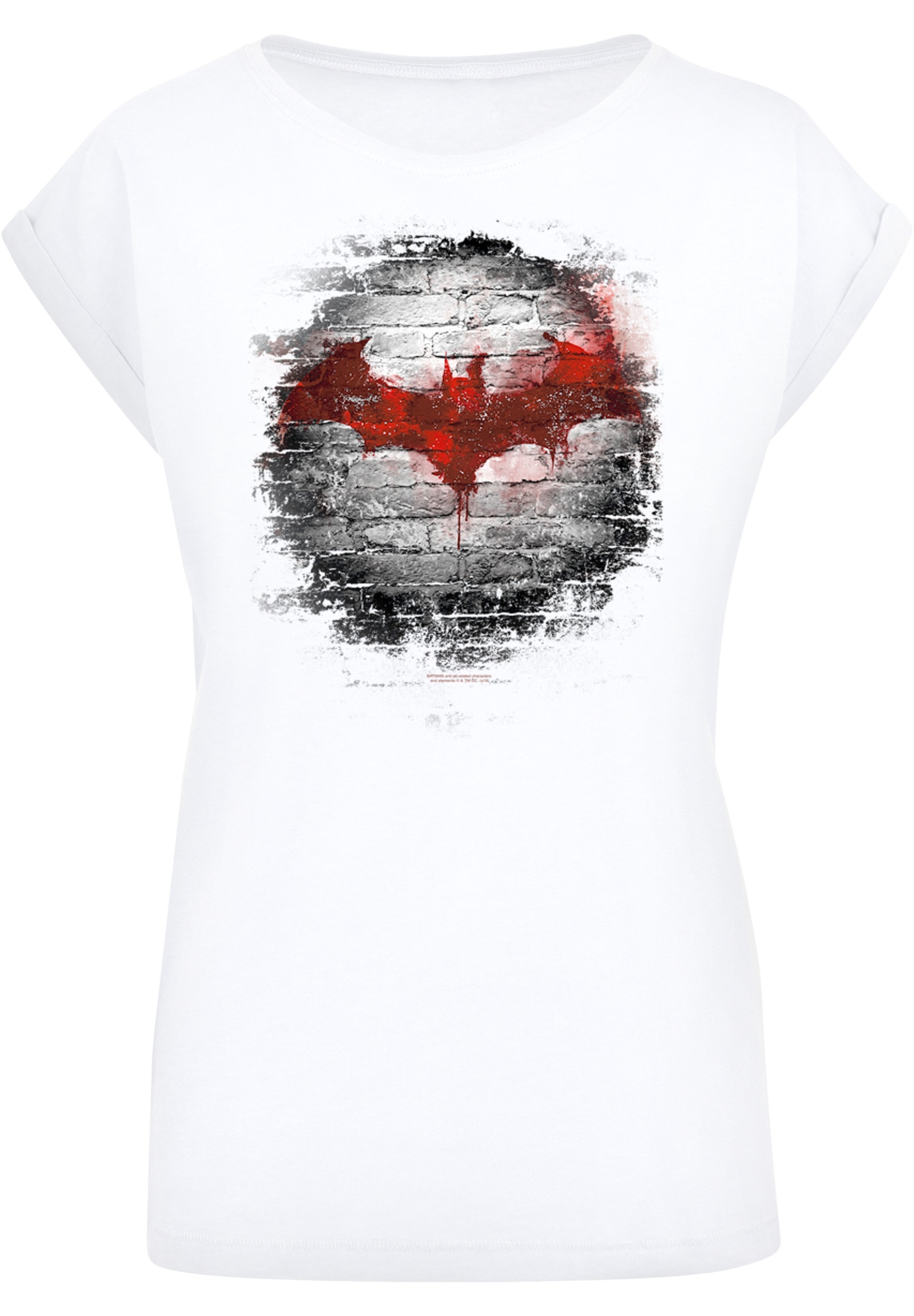 F4NT4STIC T-Shirt »Batman Logo Wall'« Print