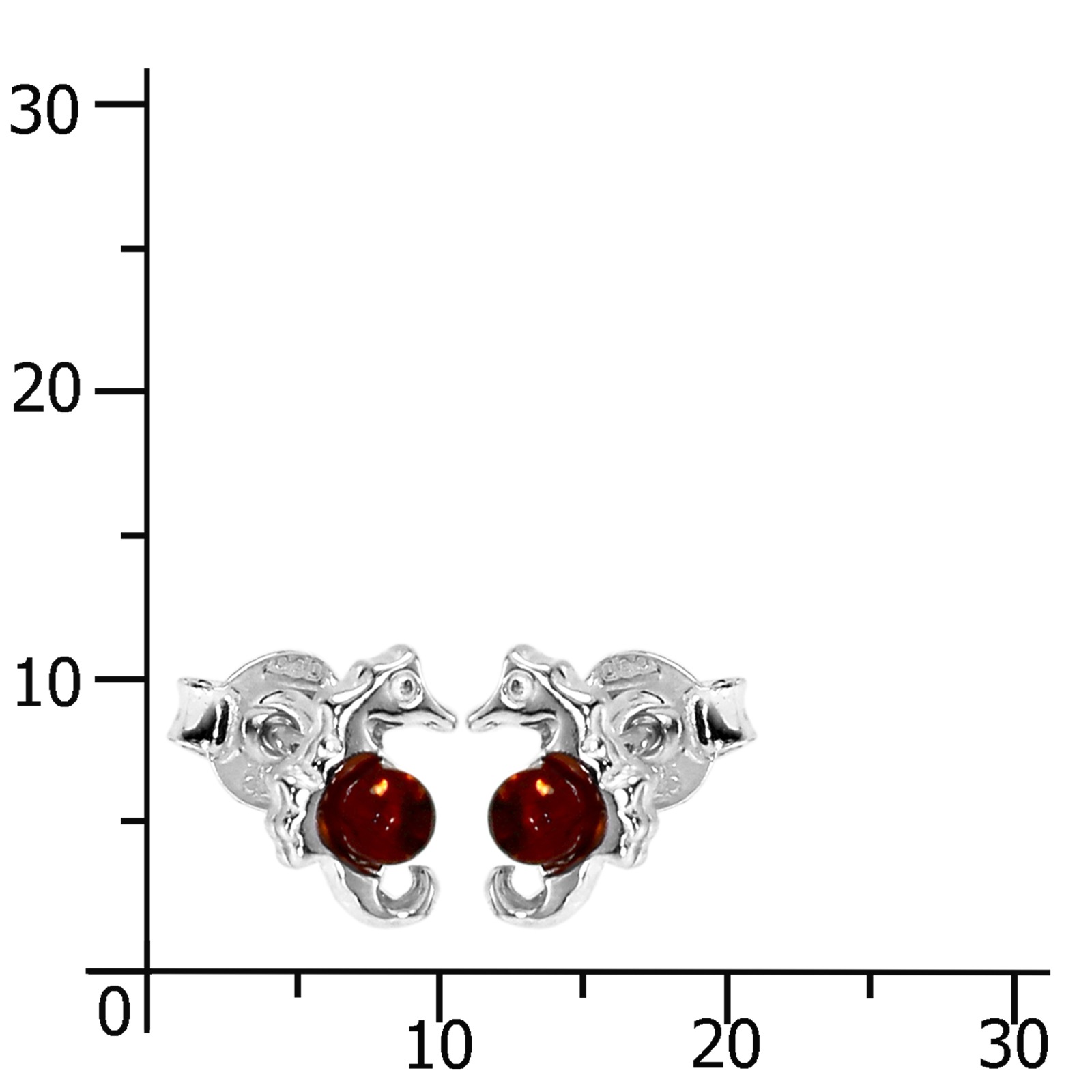 Ostsee-Schmuck Seepferdchen Earrings Silver 8 2