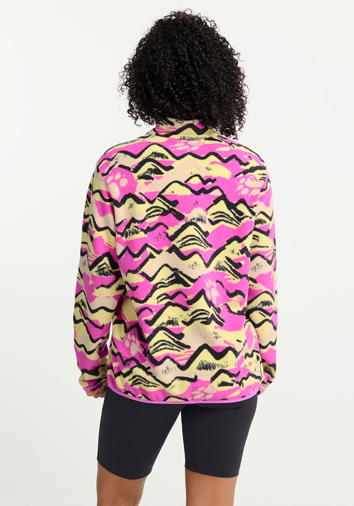 Jack Wolfskin Strickfleece-Pullover »PAW ERA 100 PRINT HZ W« aus Strickfleece, mit halbem Reißverschluss, mit Rundhalsausschnitt