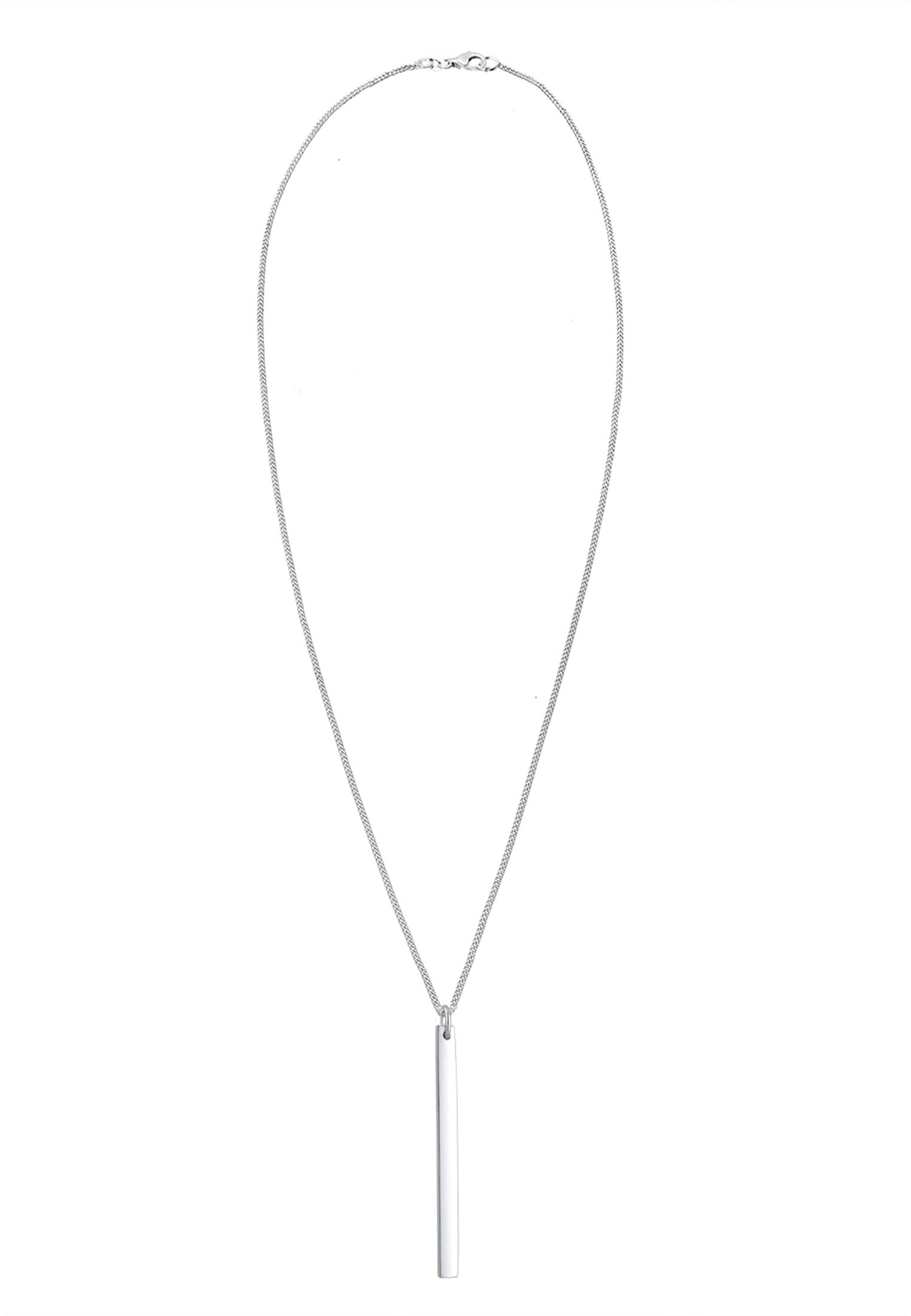 Elli Kette mit Anhänger »Anhänger Rechteck Schmuck Geschenk 925 Sterling Silber«