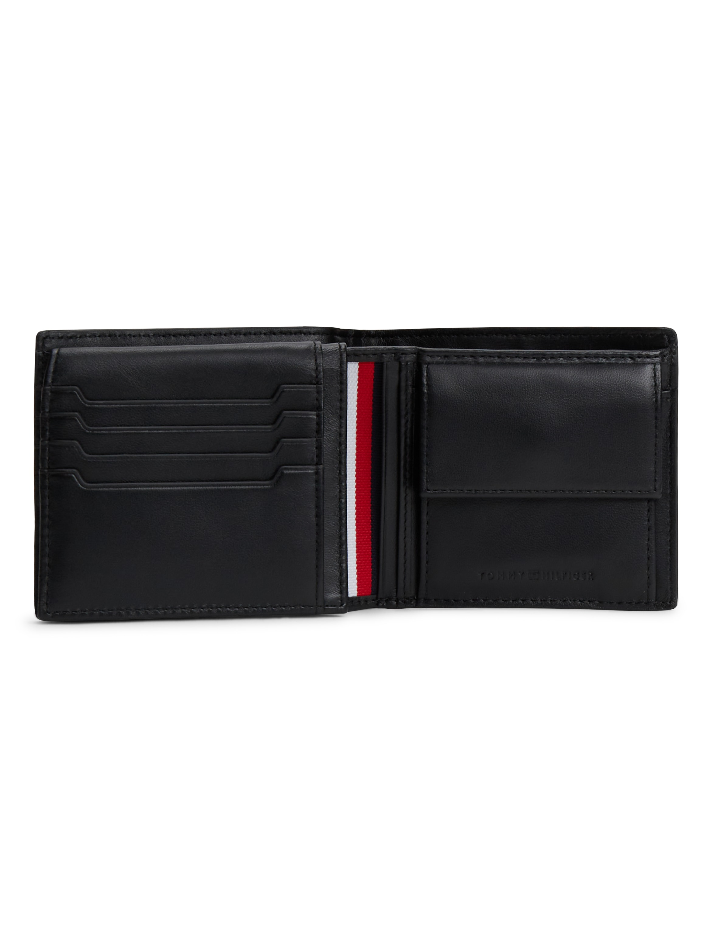 Tommy Hilfiger Geldbörse »TH SOHO CC FLAP AND COIN« Unisex Geldbeutel, Portemonnaie mit bunten Streifen in Tommy Farben