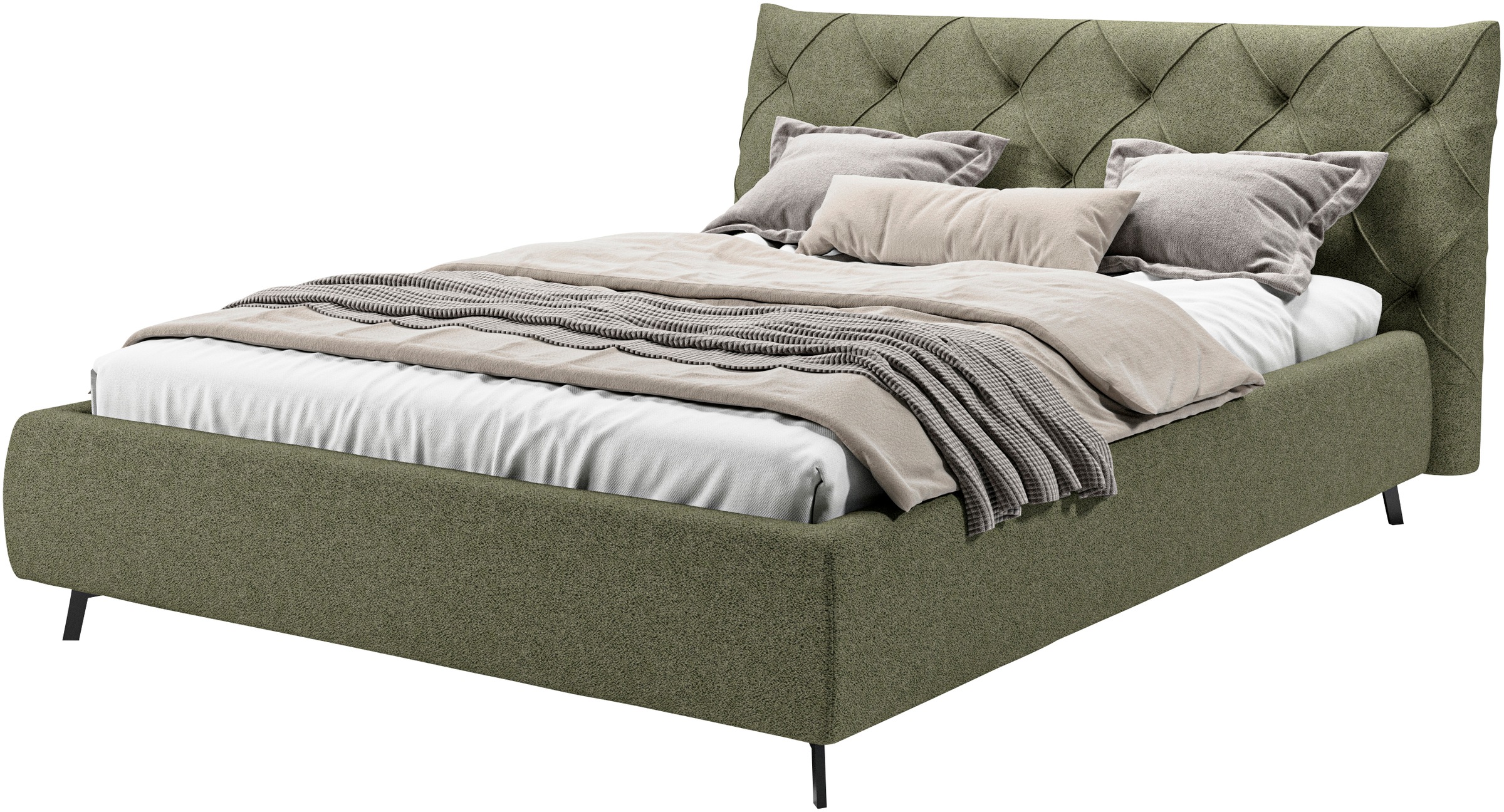 Home affaire "Elloree, in 4 Breiten bis 200cm, auch in Leder" Kopfteilhöhe 105 cm, belastbar bis 280 kg, auch in Überlänge 220cm