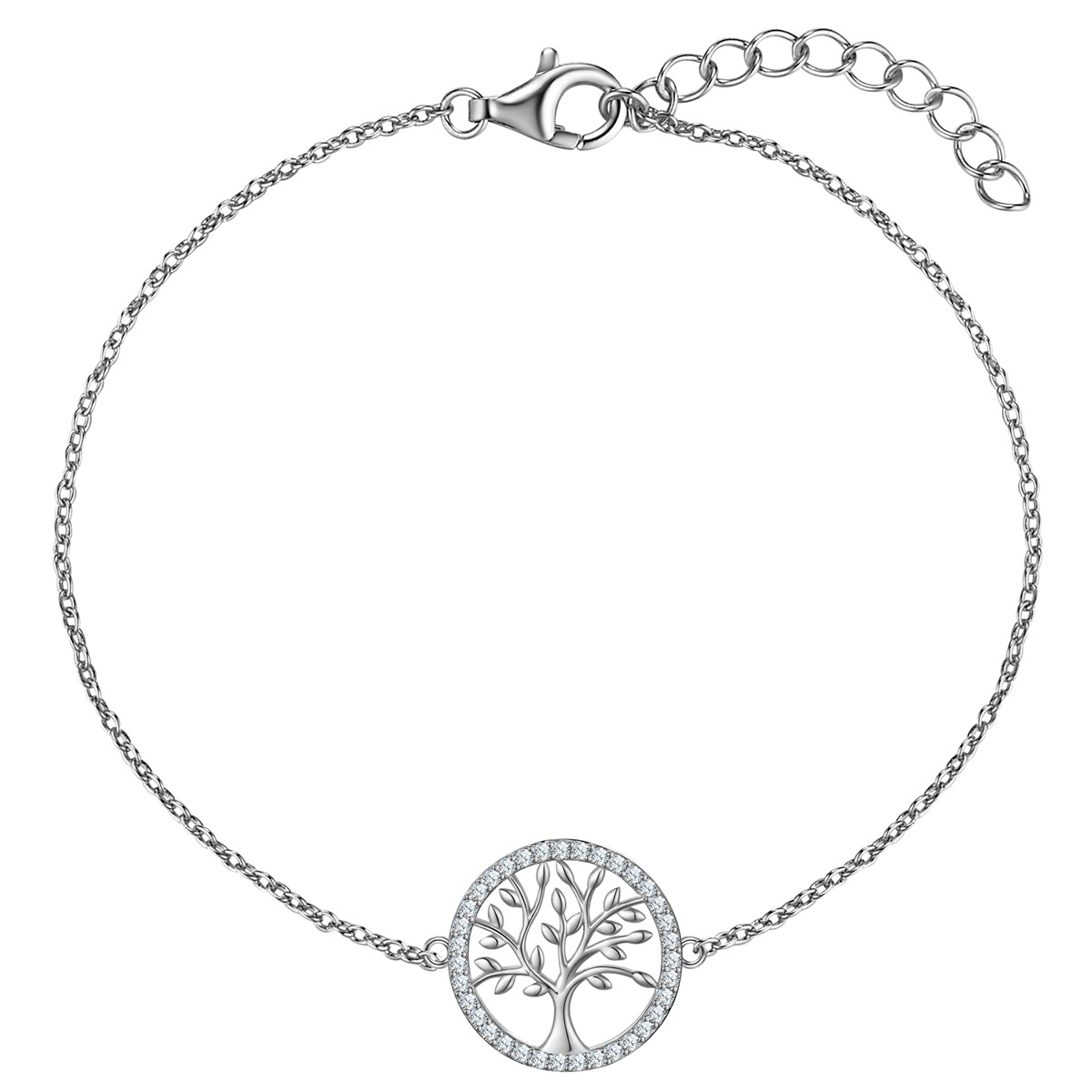 RAFAELA DONATA Damen Gliederarmband "RD5024", Silber 925 (Sterlingsilber), silber, Silber 925 (Sterlingsilber), Armbänder, mit Zirkonia